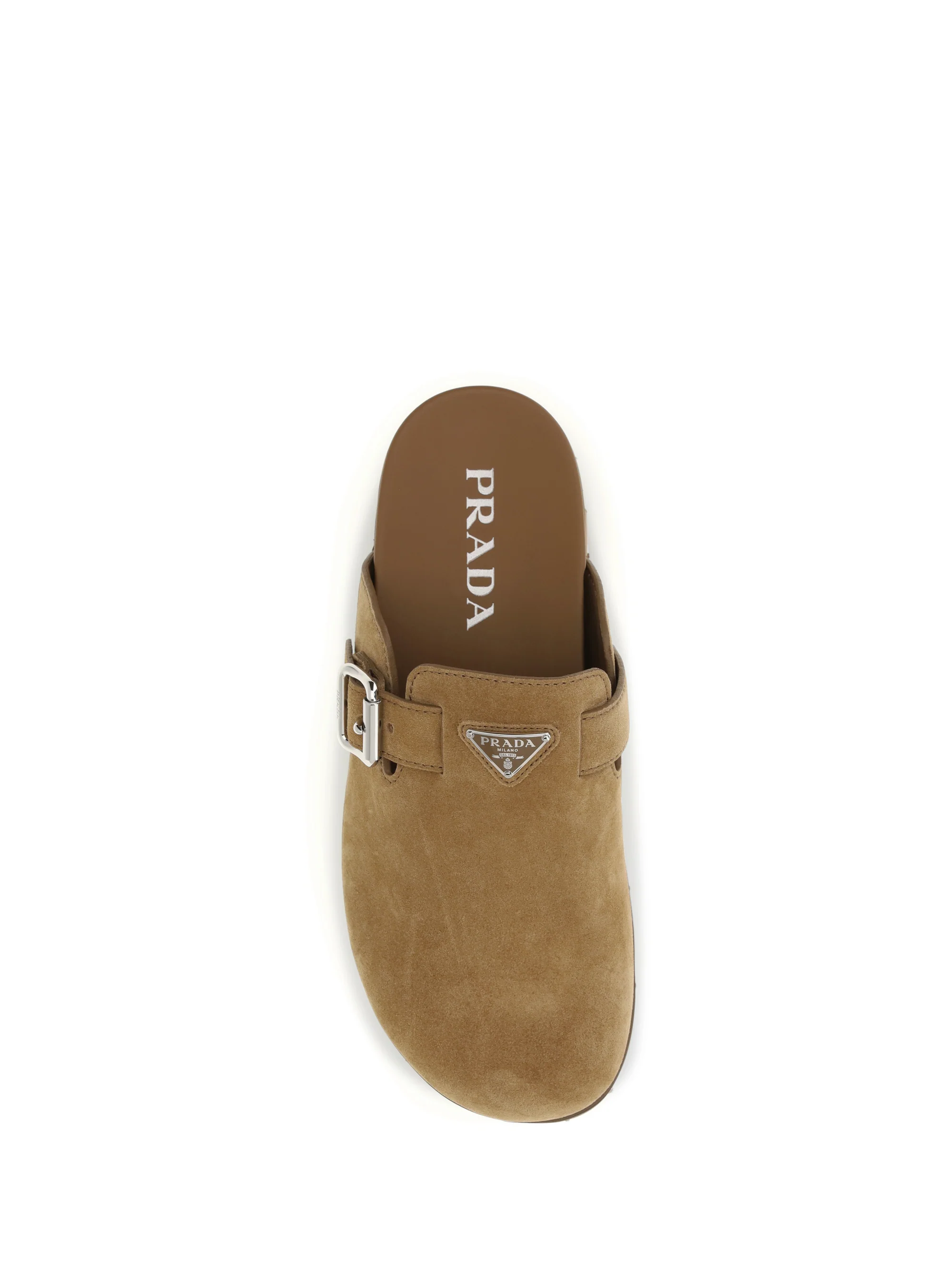 Prada Men Suede Mules - Image 4