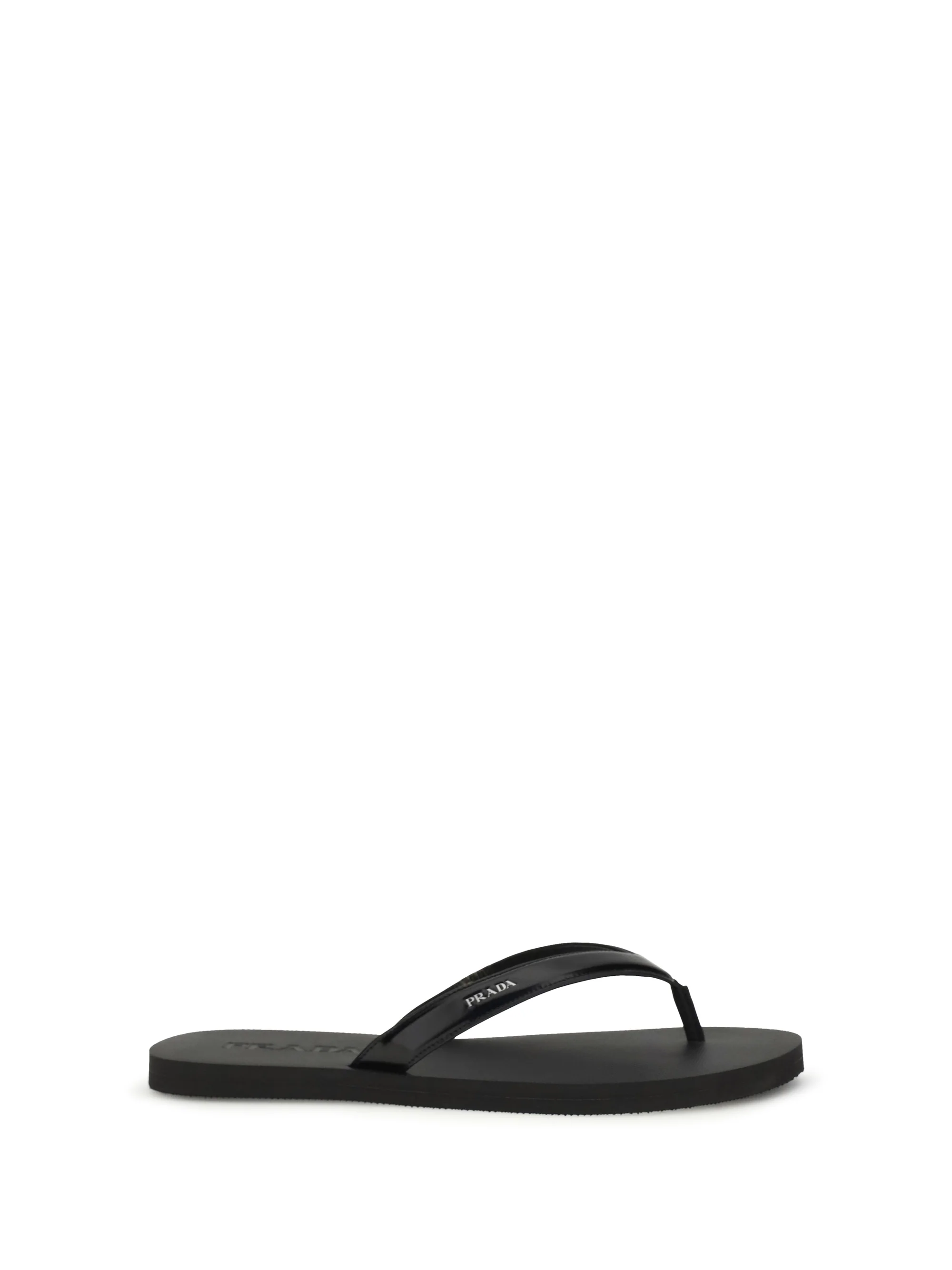 Prada Men Leather Thong Sandals