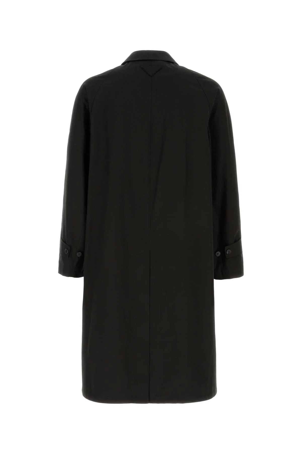 Prada Men Black Cotton Overcoat - Image 2