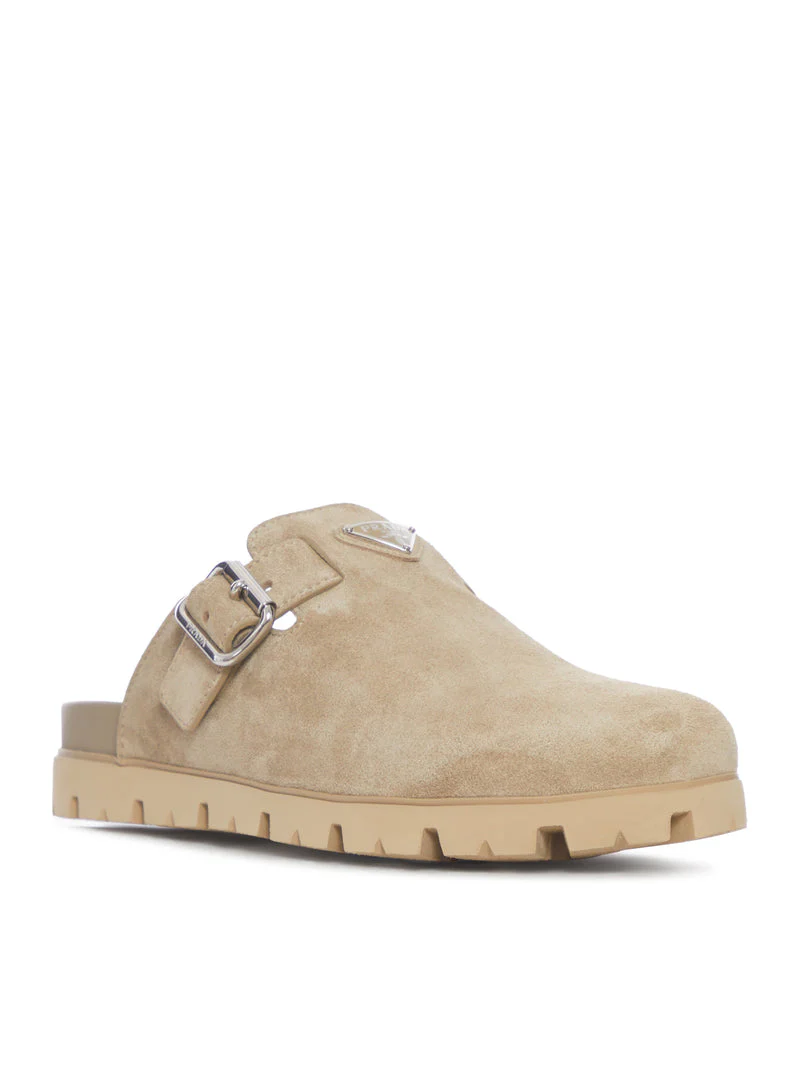 Prada Men Suede Mules - Image 2