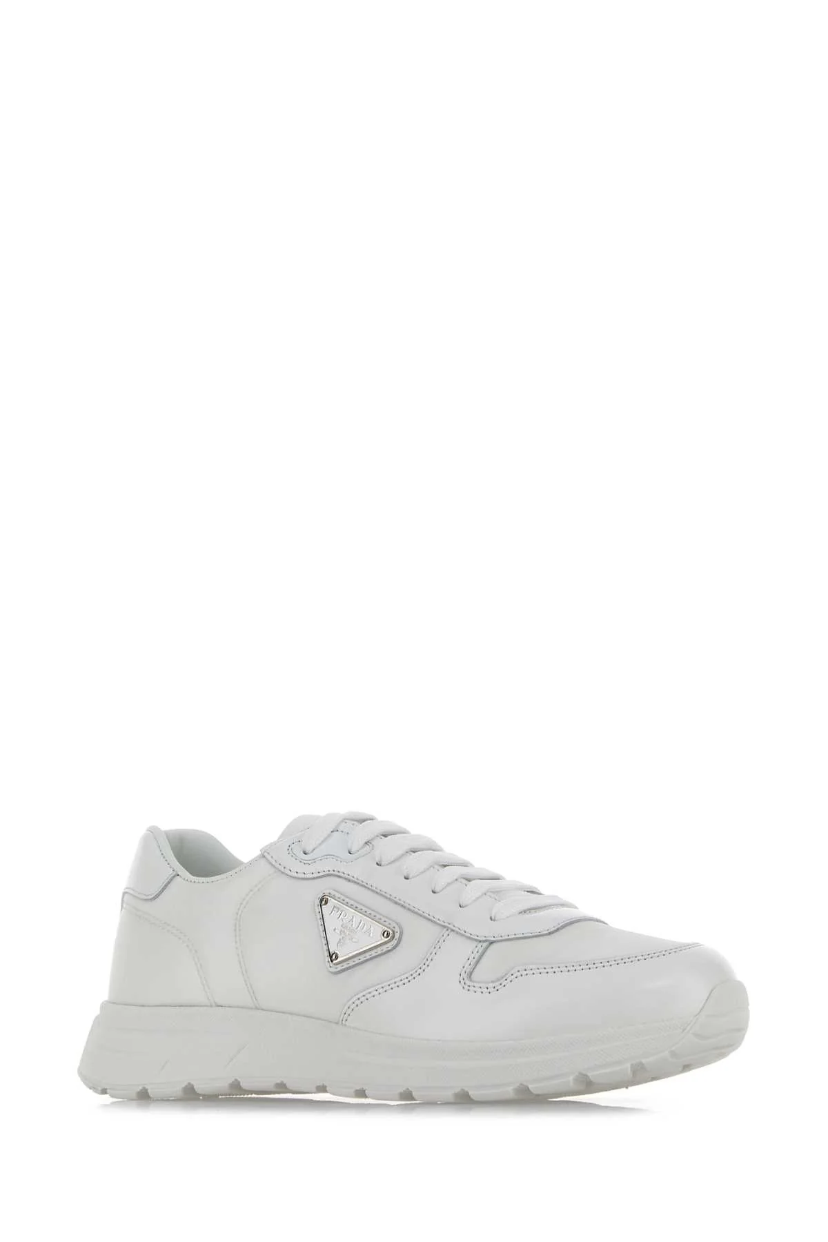 Prada Men White Nylon And Leather Prax 2.0 Sneakers - Image 2