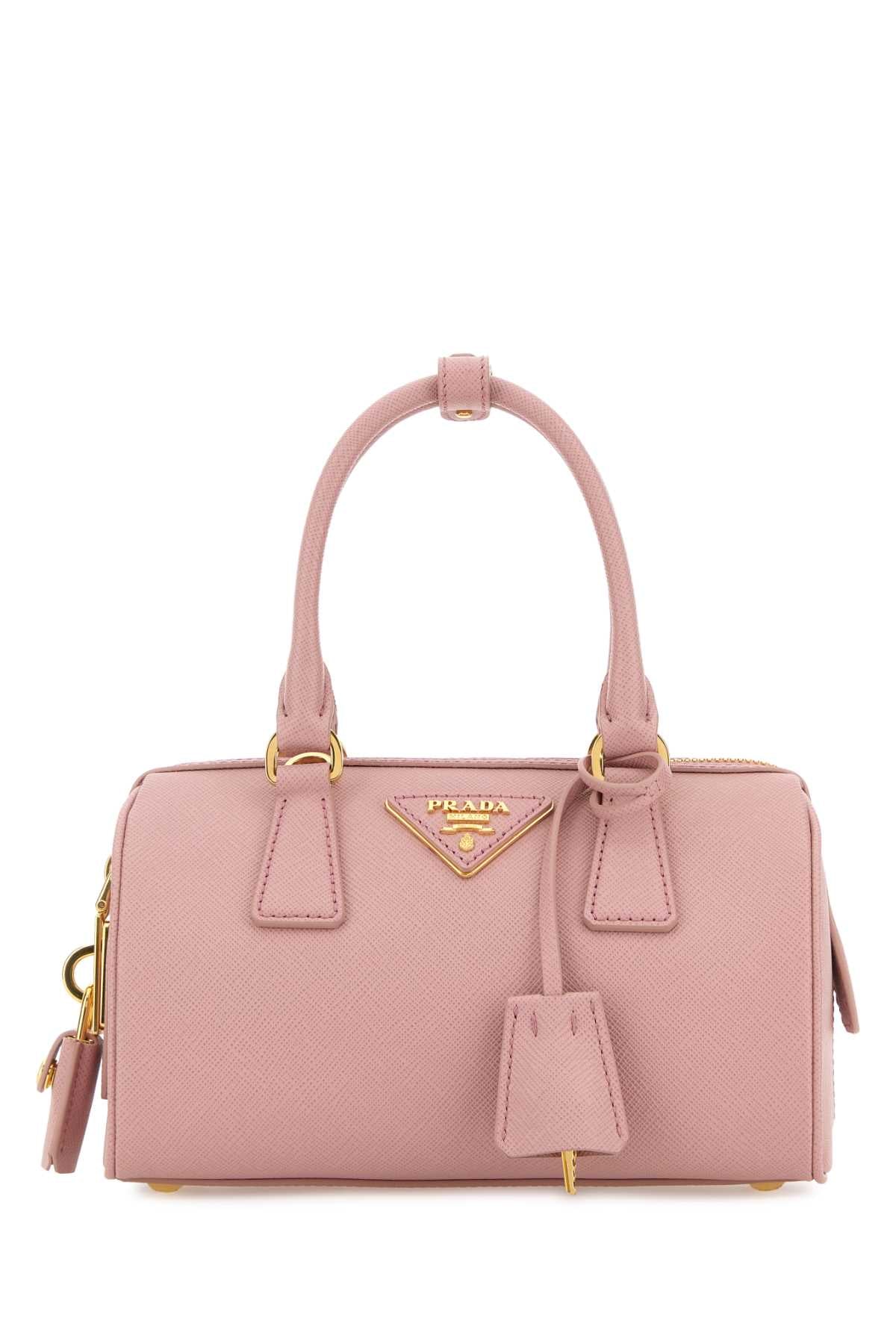 Prada Women Pink Leather Handbag
