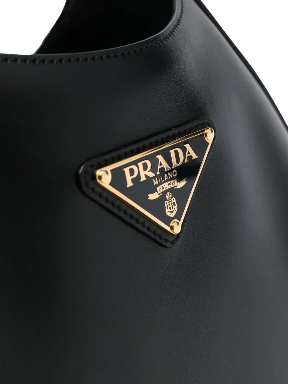 Prada Women Black Leather Shoulder Bag - Image 3