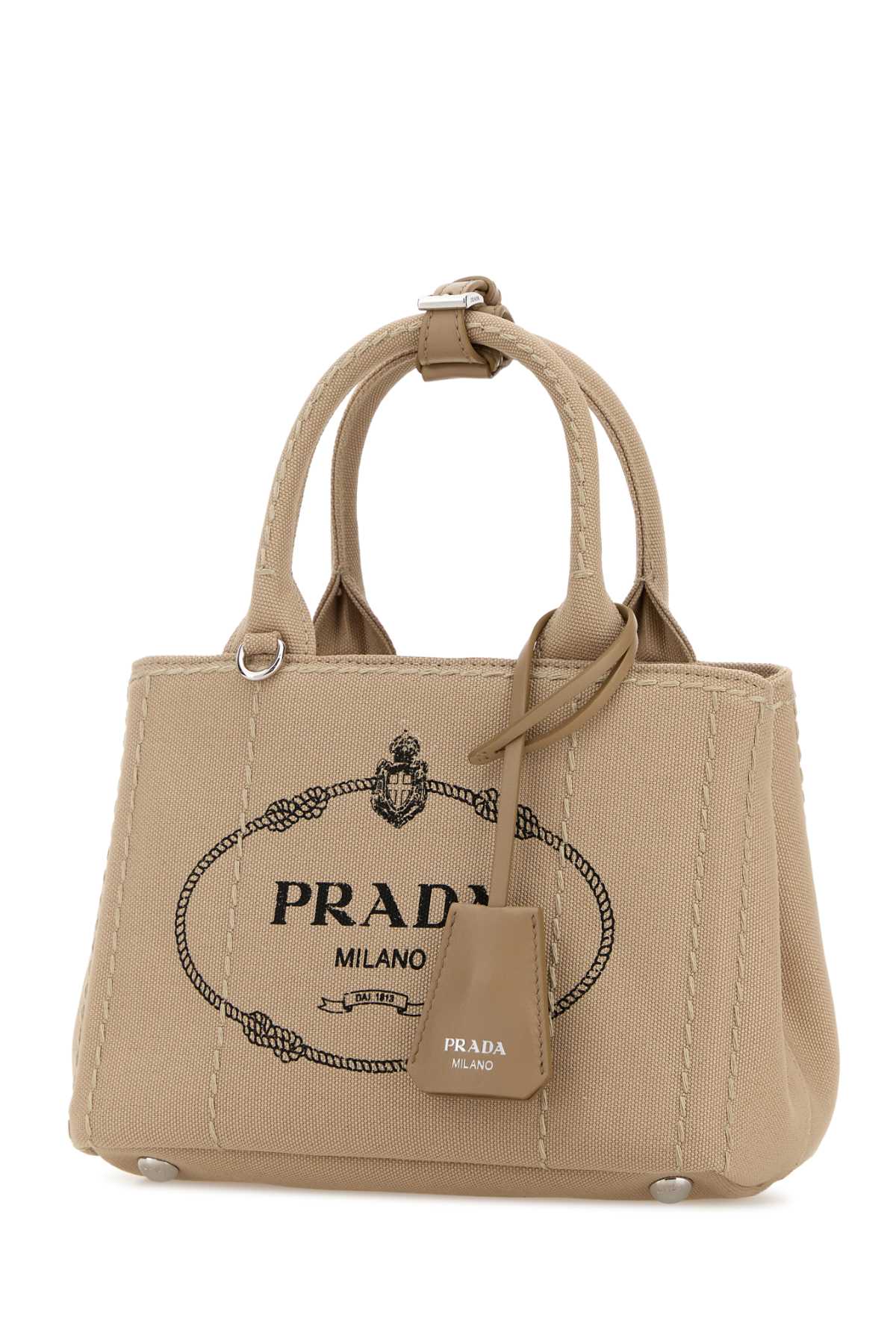 Prada Women Beige Canvas Mini Prada Jardiniã¨Re Handbag - Image 2
