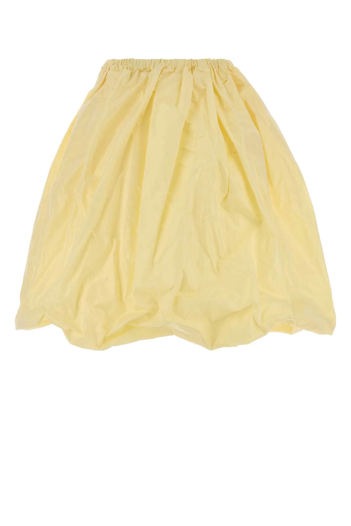 Prada Women Cream Taffeta Skirt
