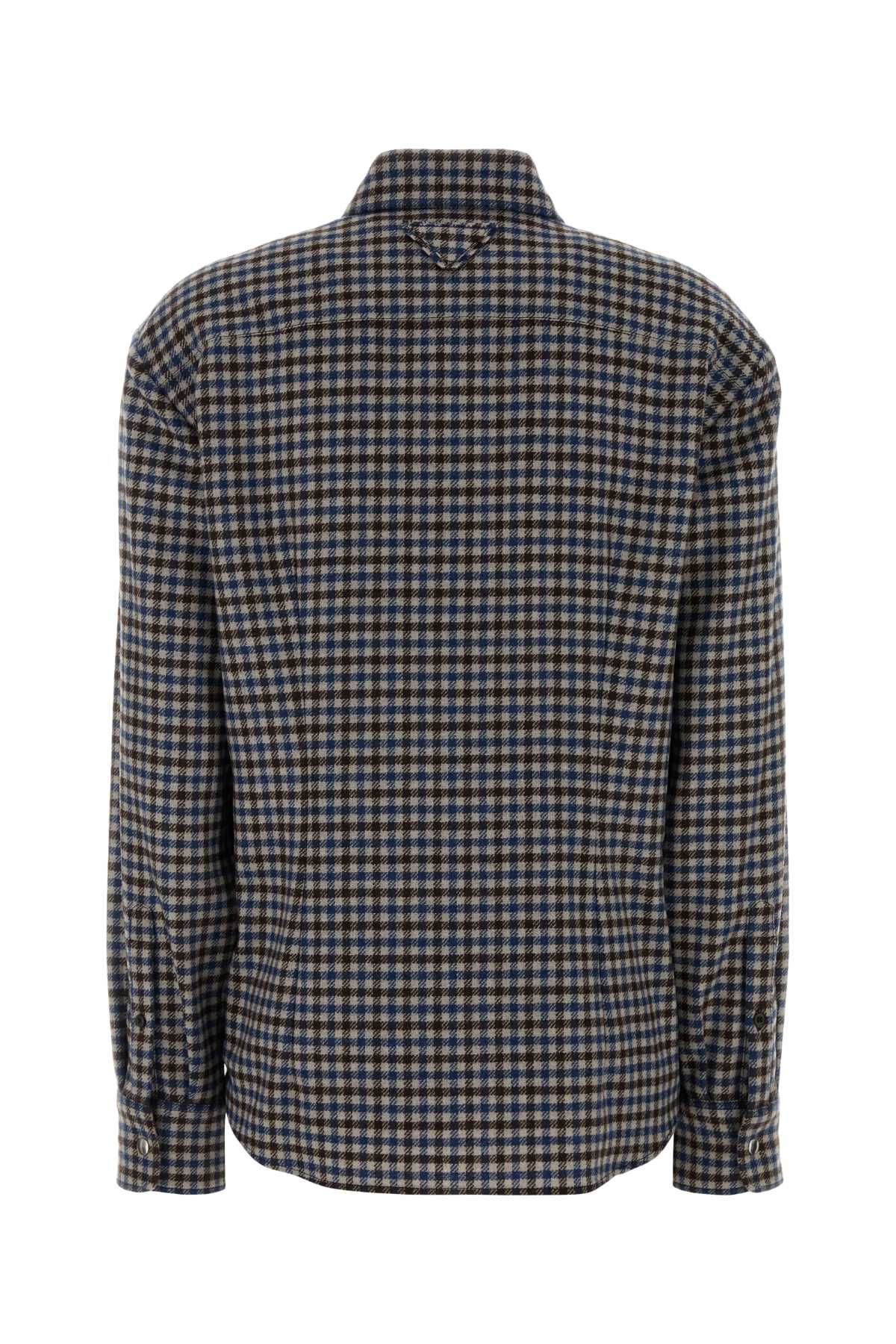 Prada Women Embroidered Wool Shirt - Image 2