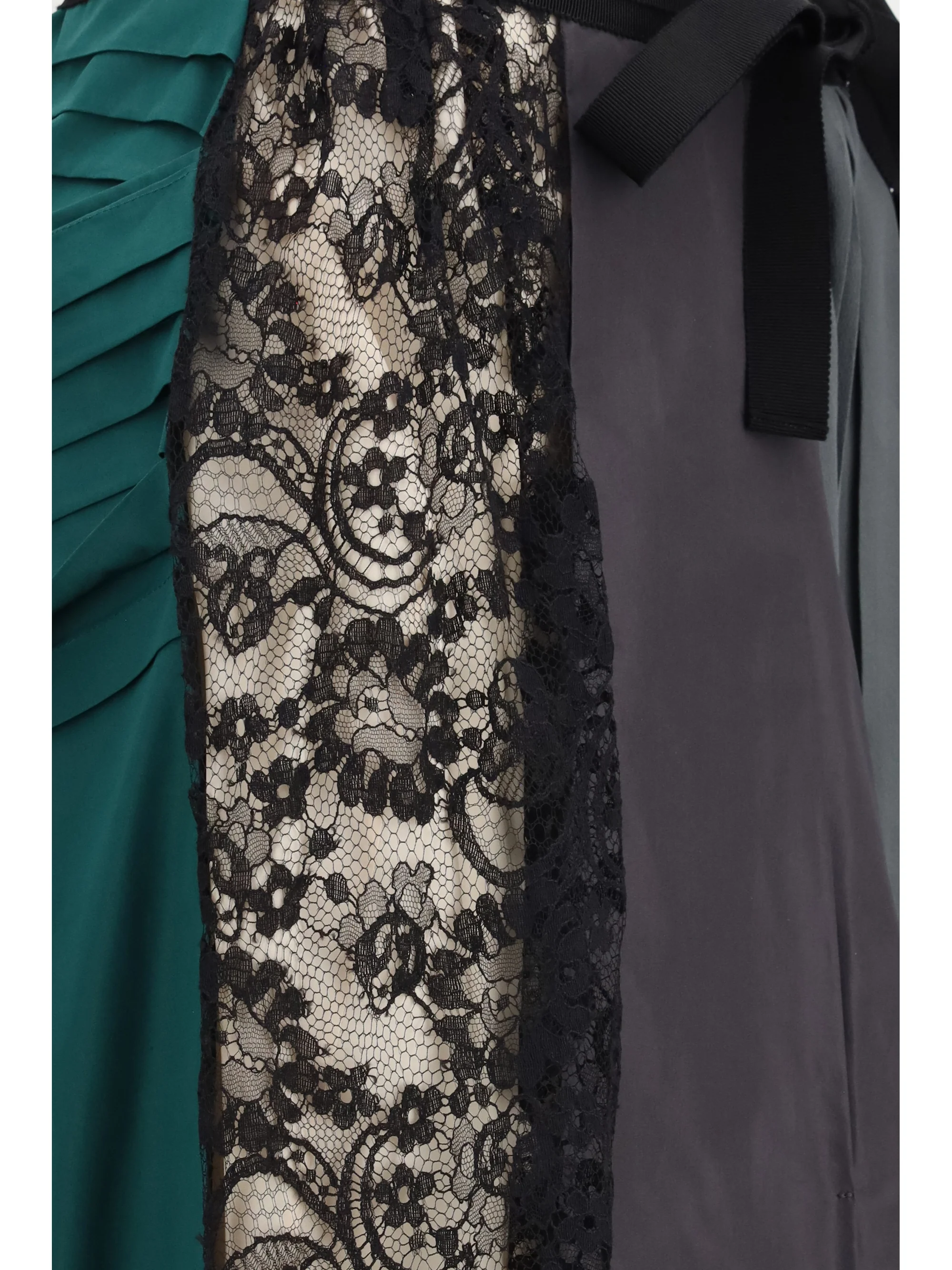 Prada Women Patchwork Midi Skirt With Panel Construction - Image 4