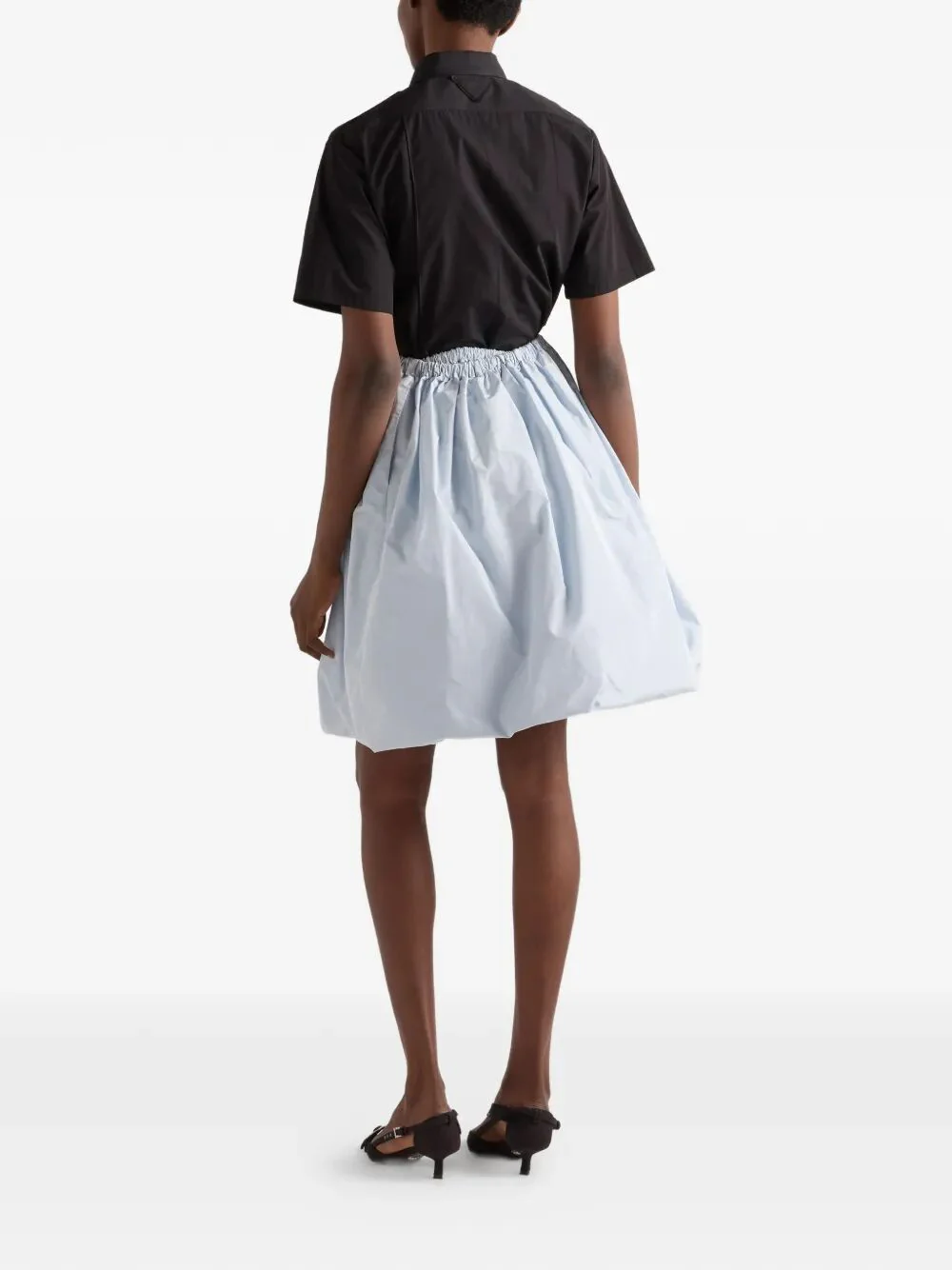 Prada Women Short-Sleeved Poplin Utility Shirt - Image 3