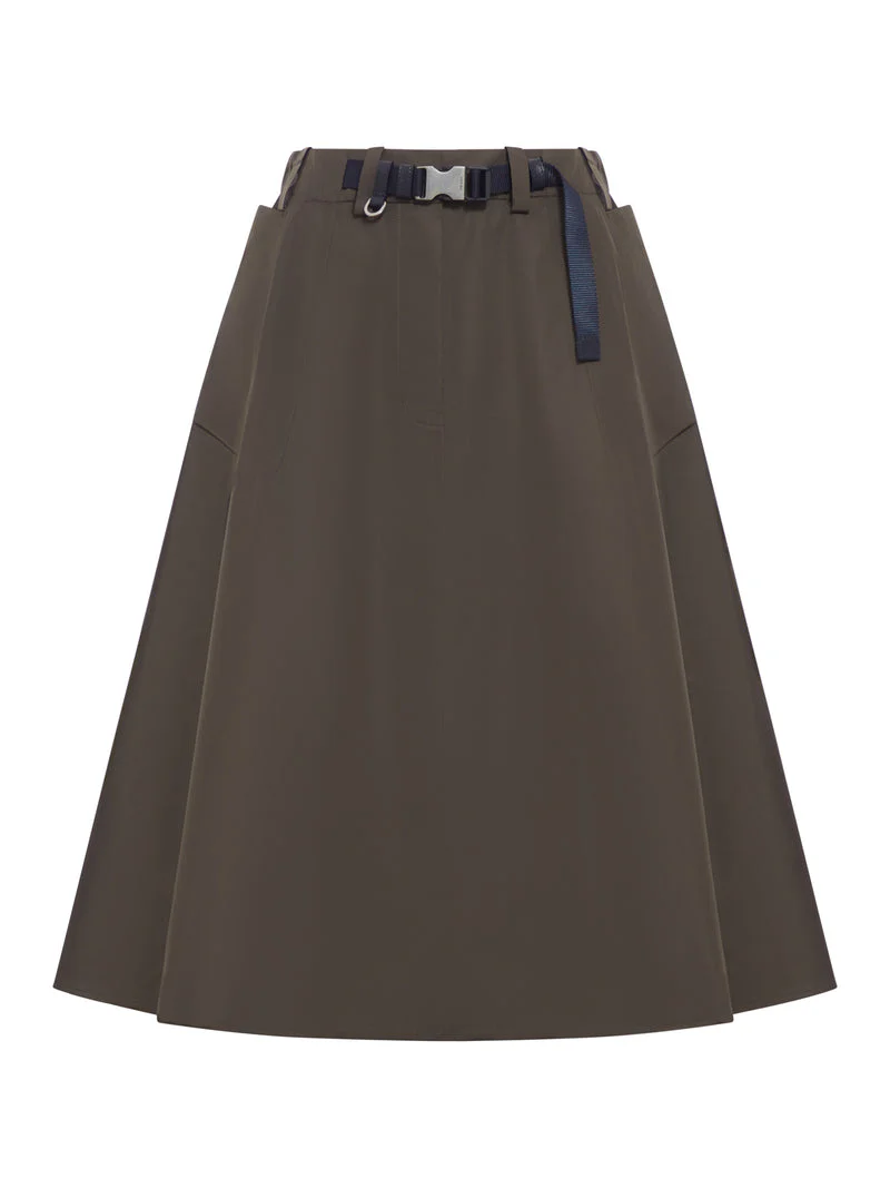 Prada Women Wide Skirt In Technical Canvas