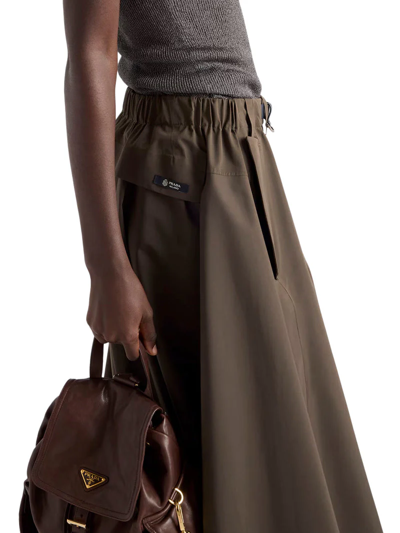 Prada Women Wide Skirt In Technical Canvas - Image 5