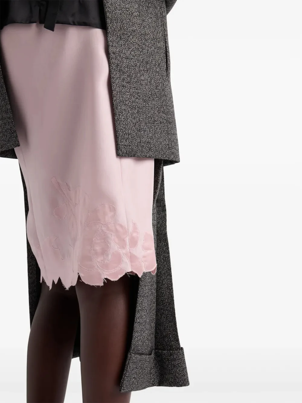 Prada Women Wool Weave Midi Skirt Women - Image 4