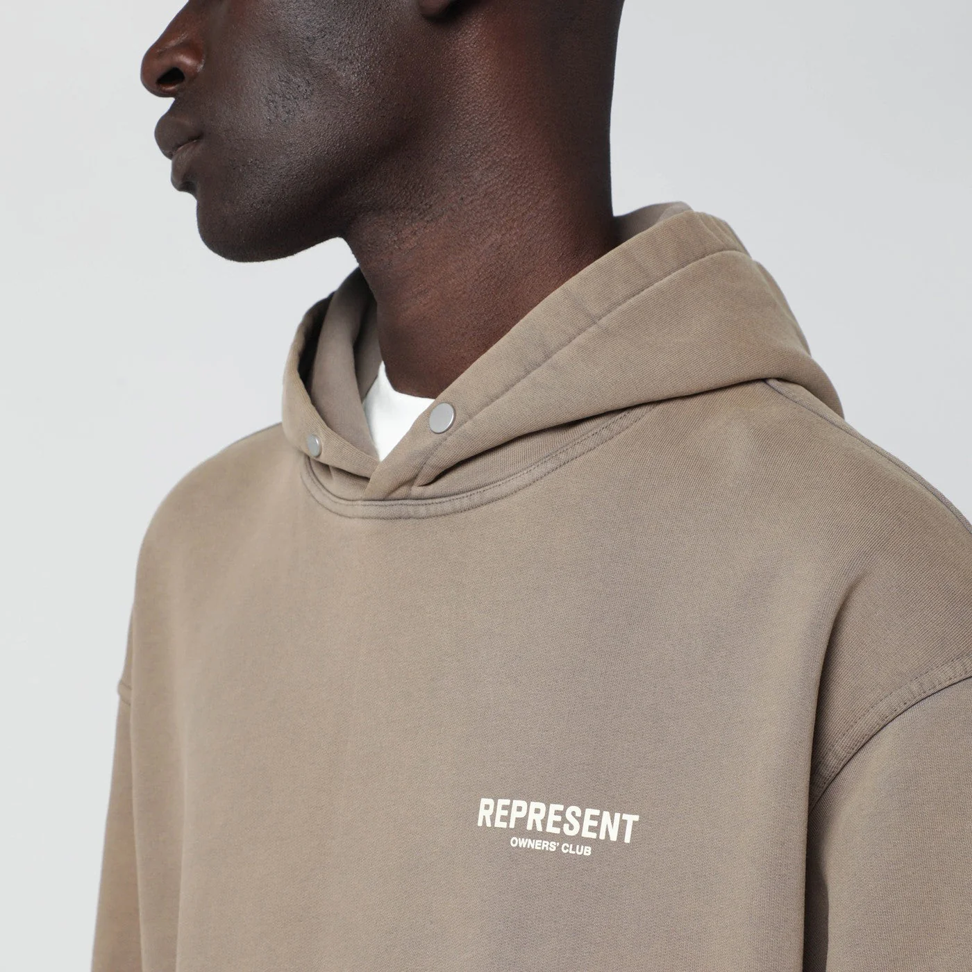 Represent Light Brown Oversized Hoodie Men - Image 2