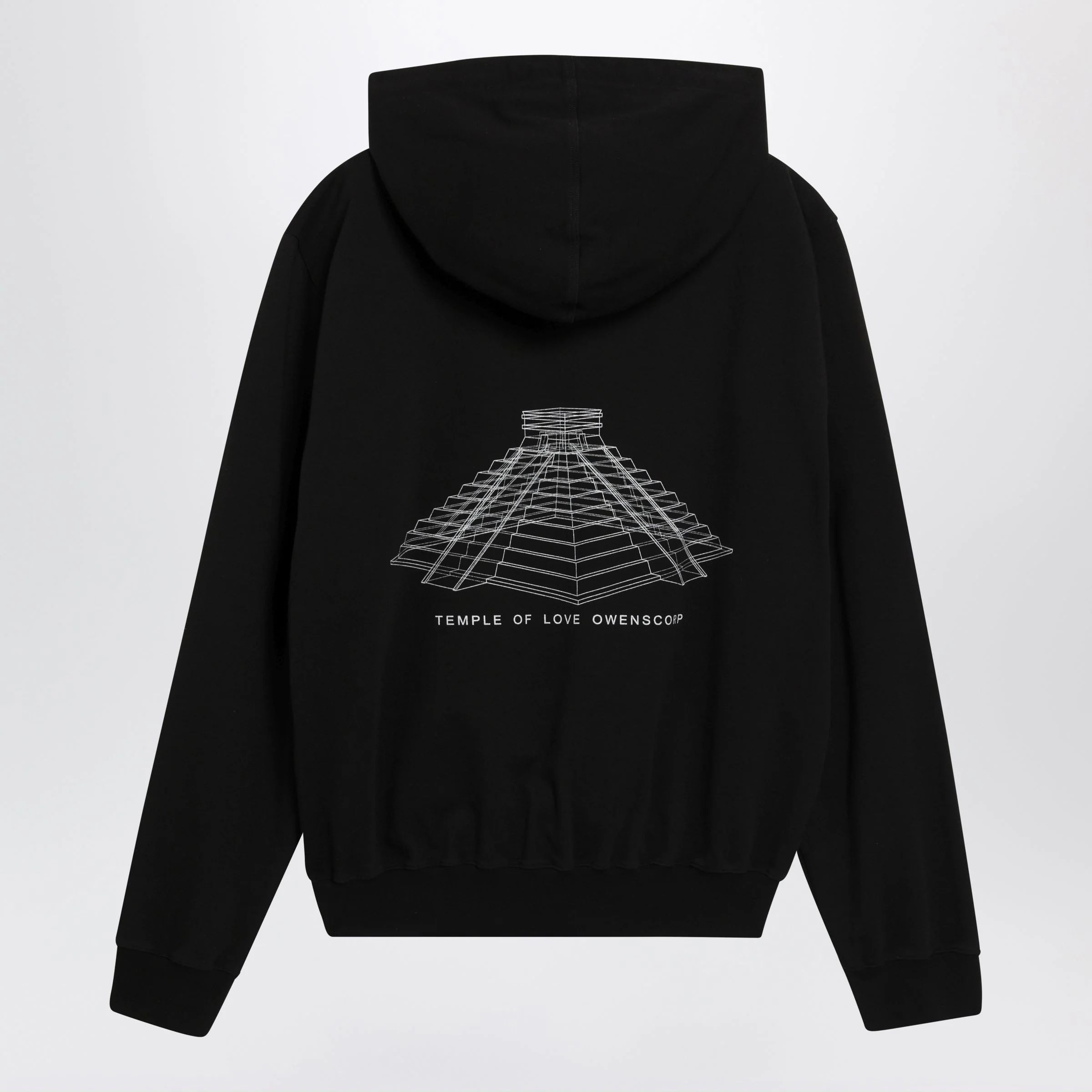 Rick Owens Black Hoodie With Logo Print Men - Image 2