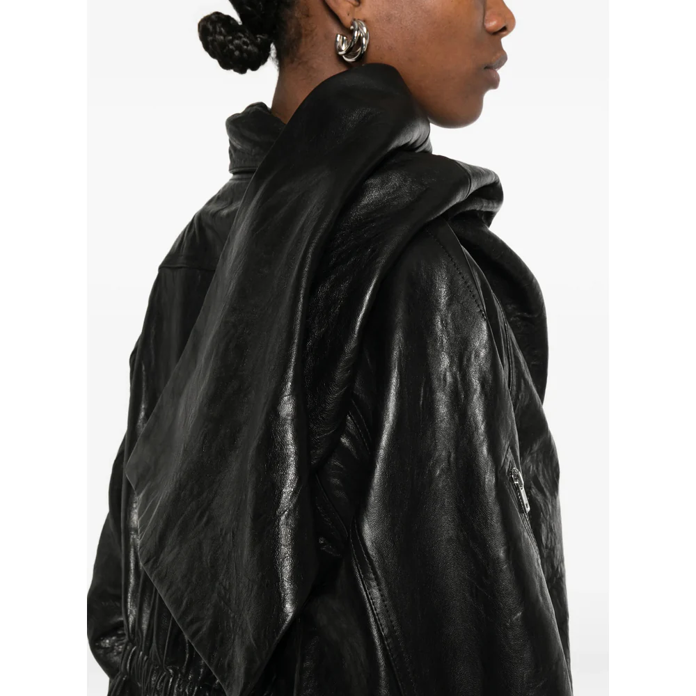 Rick Owens Black Jackets - Leather Jackets Women - Image 2
