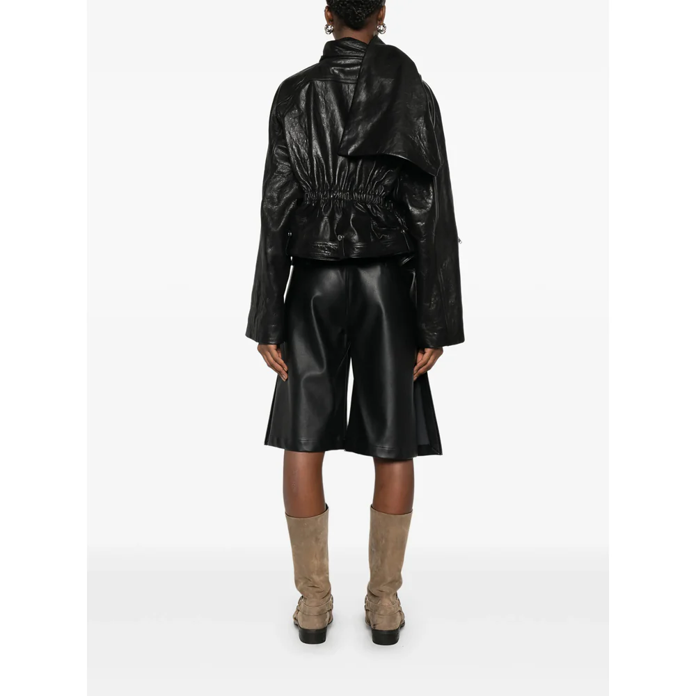 Rick Owens Black Jackets - Leather Jackets Women - Image 4