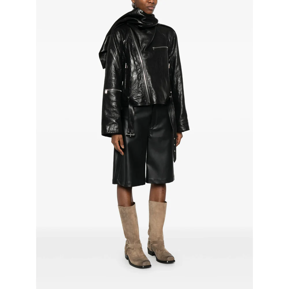Rick Owens Black Jackets - Leather Jackets Women - Image 5