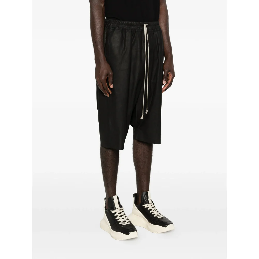Rick Owens Black Shorts - Drop-Crotch Shorts Men - Image 4