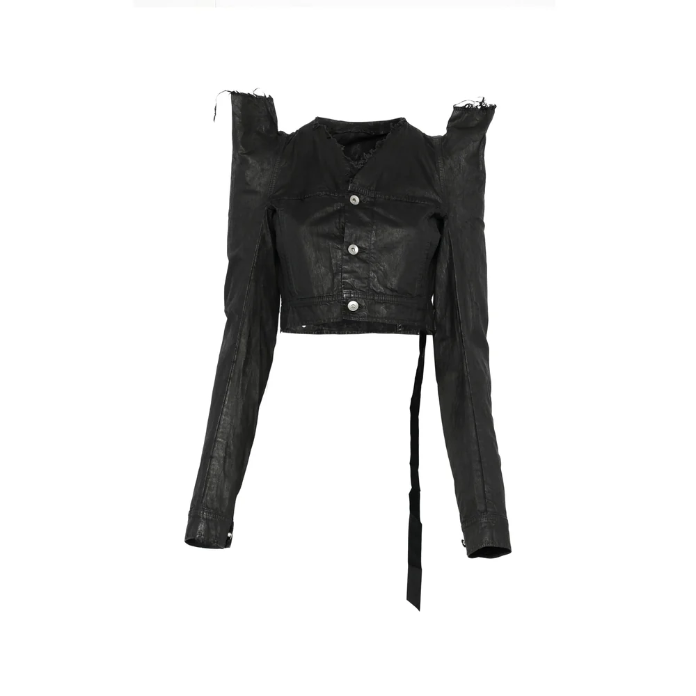 Rick Owens Drkshdw Black Jackets - Biker Jackets Women