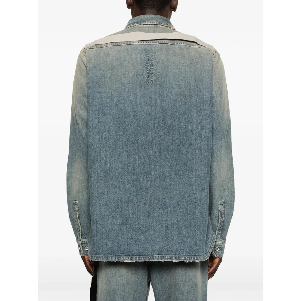 Rick Owens Drkshdw Blue Jackets - Denim Jackets Men - Image 3