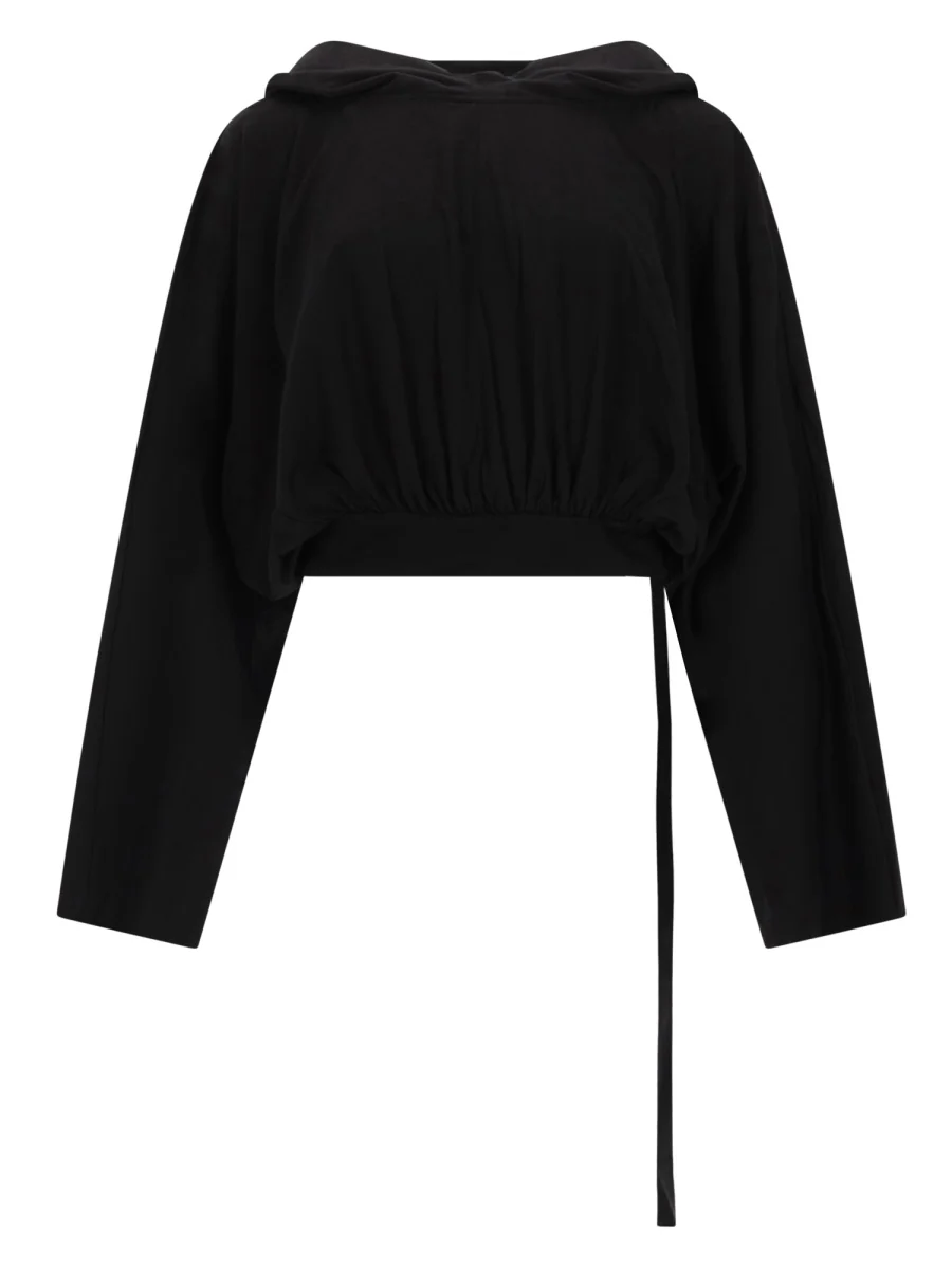Rick Owens Drkshdw Women "Cropped" Hooded T-Shirt