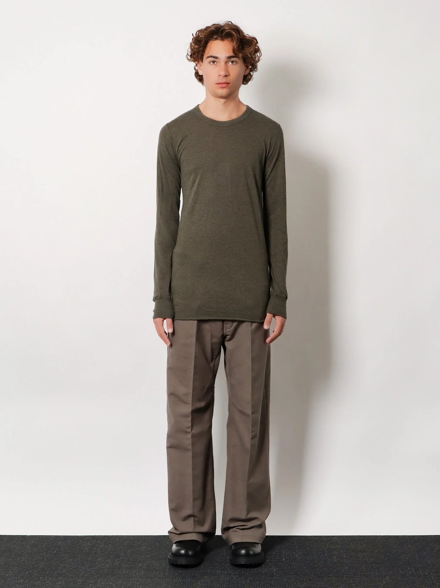 Rick Owens Men Basic Ls T Viscose Blend T-Shirt - Image 3