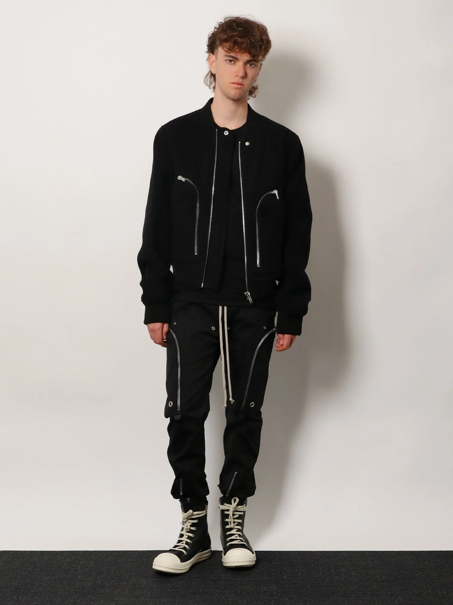 Rick Owens Men Bauhaus Flight Virgin Wool Bomber - Image 2