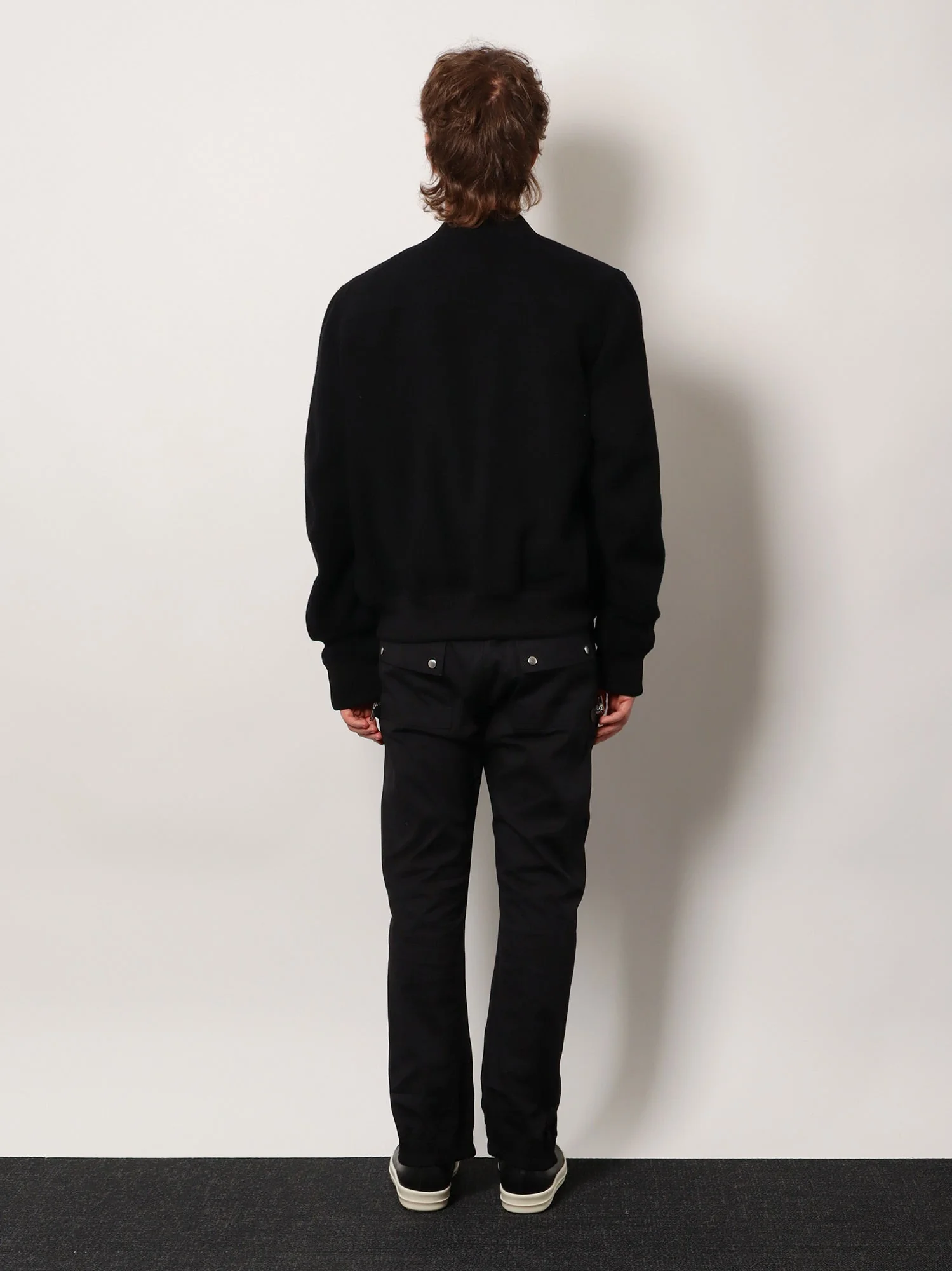 Rick Owens Men Bauhaus Flight Virgin Wool Bomber - Image 3