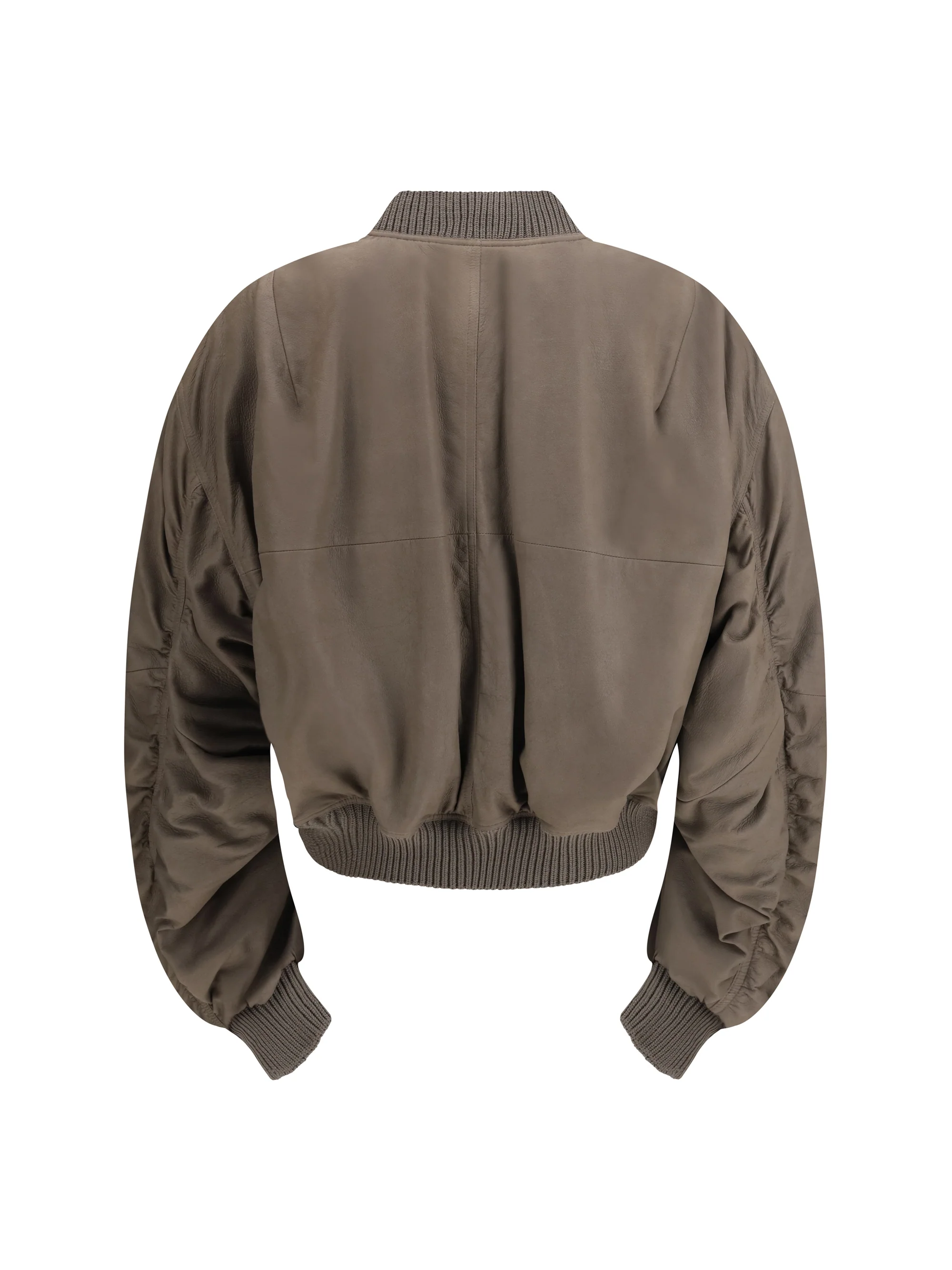 Rick Owens Men Secchia Flight Bomber In Lambskin Leather With Padding - Image 2