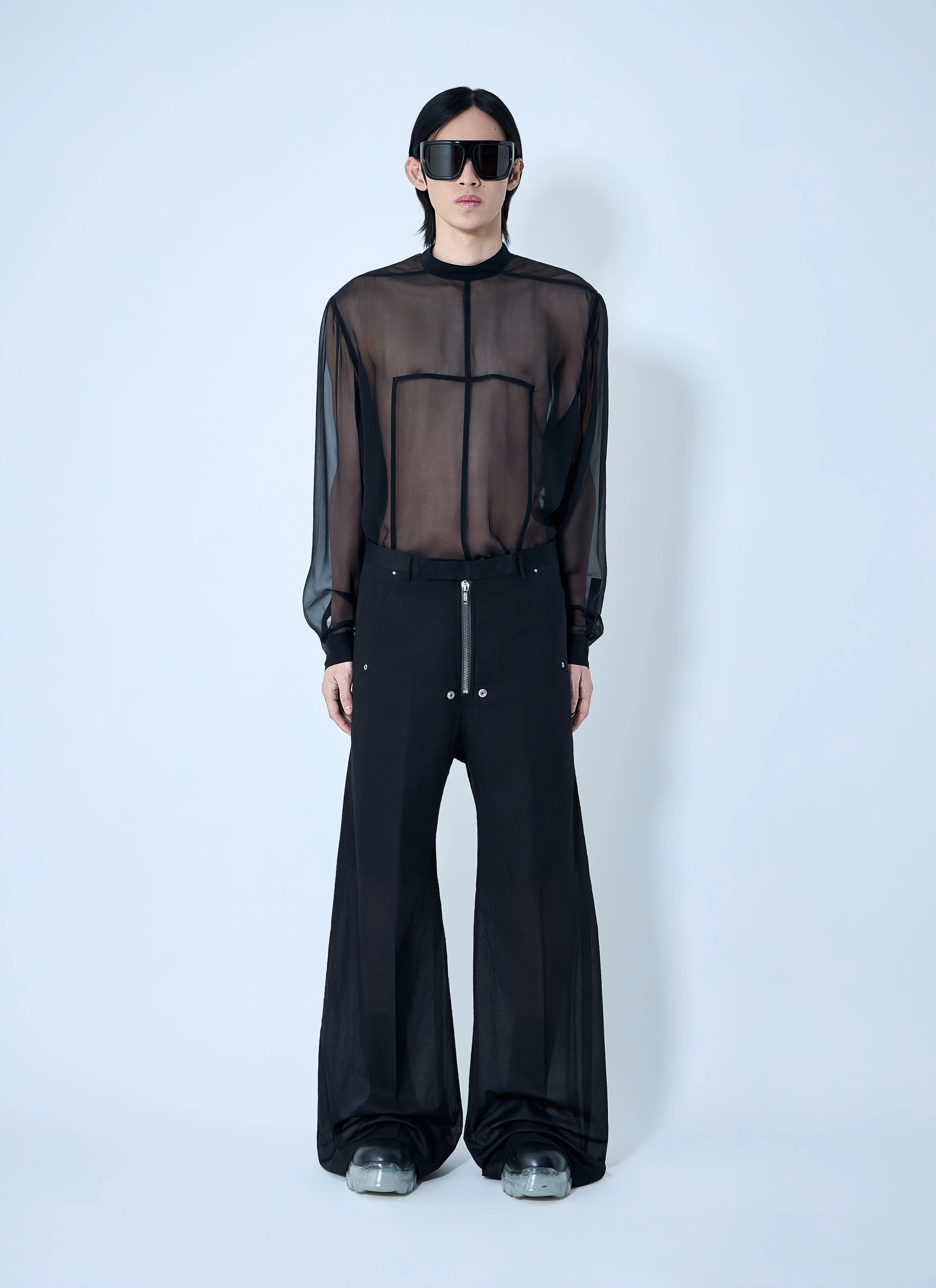 Rick Owens Men Tailored Wide Belas Pants - Image 2