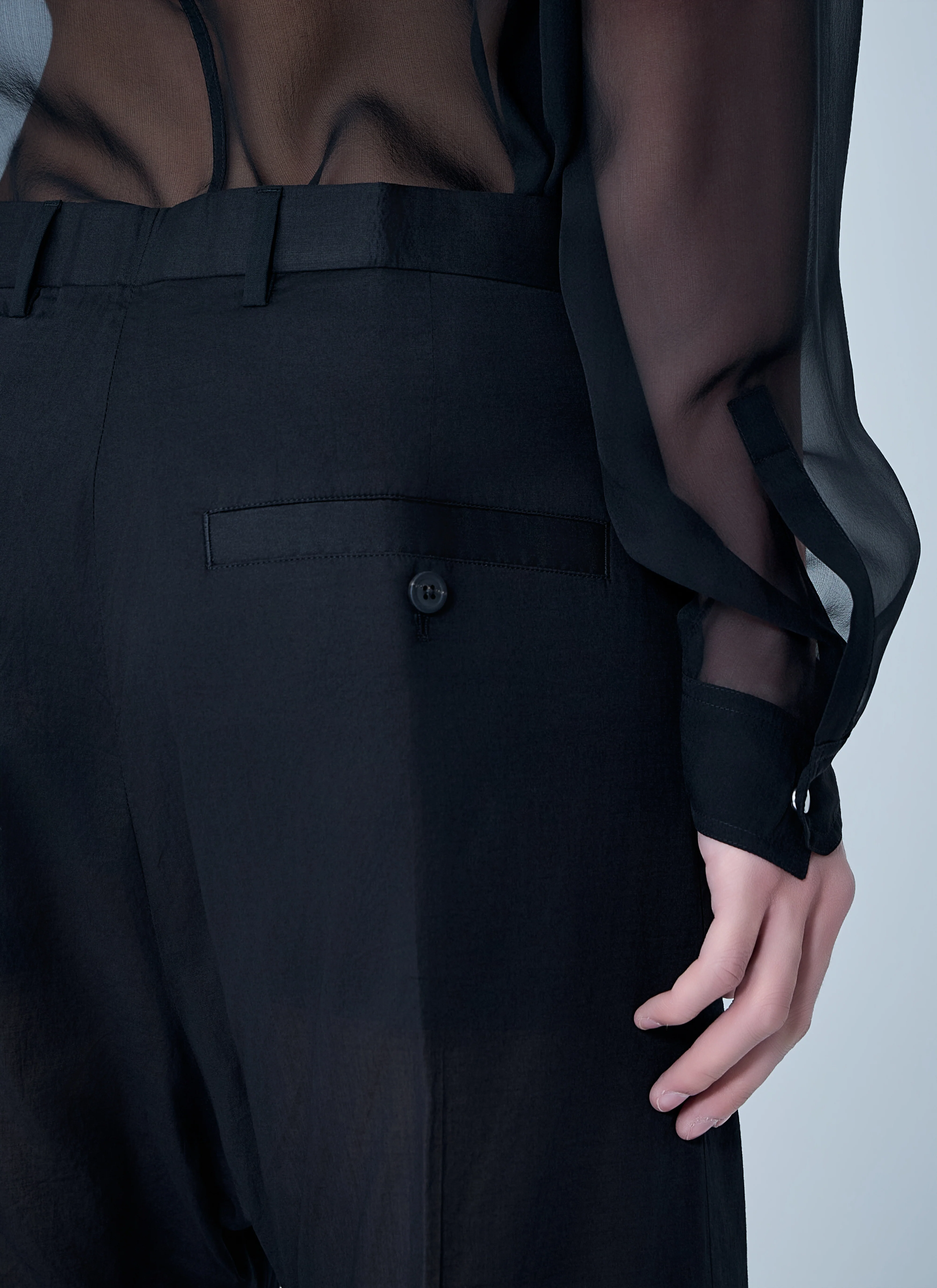 Rick Owens Men Tailored Wide Belas Pants - Image 6
