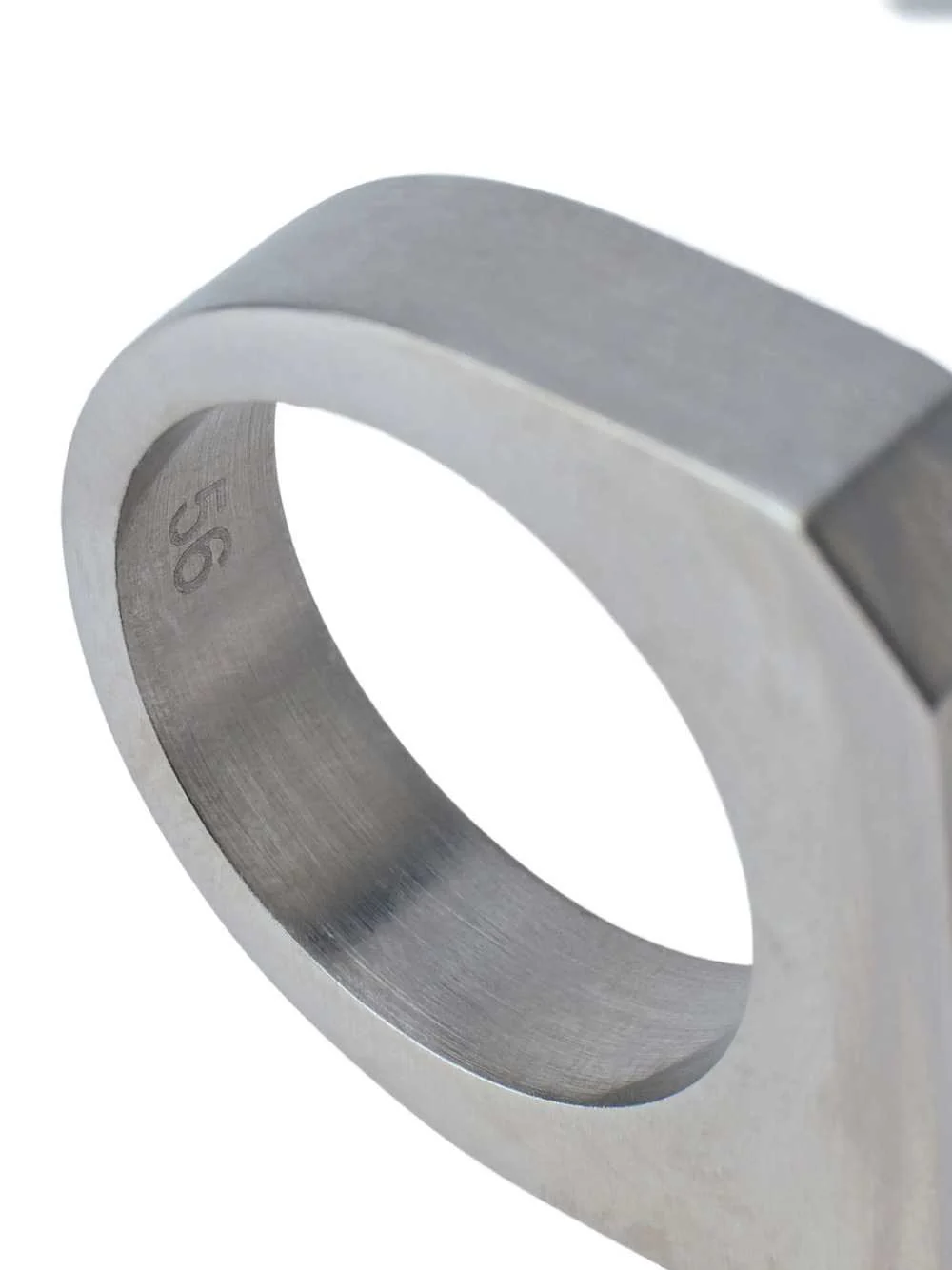 Rick Owens Women Brushed Rectangular Ring - Image 3