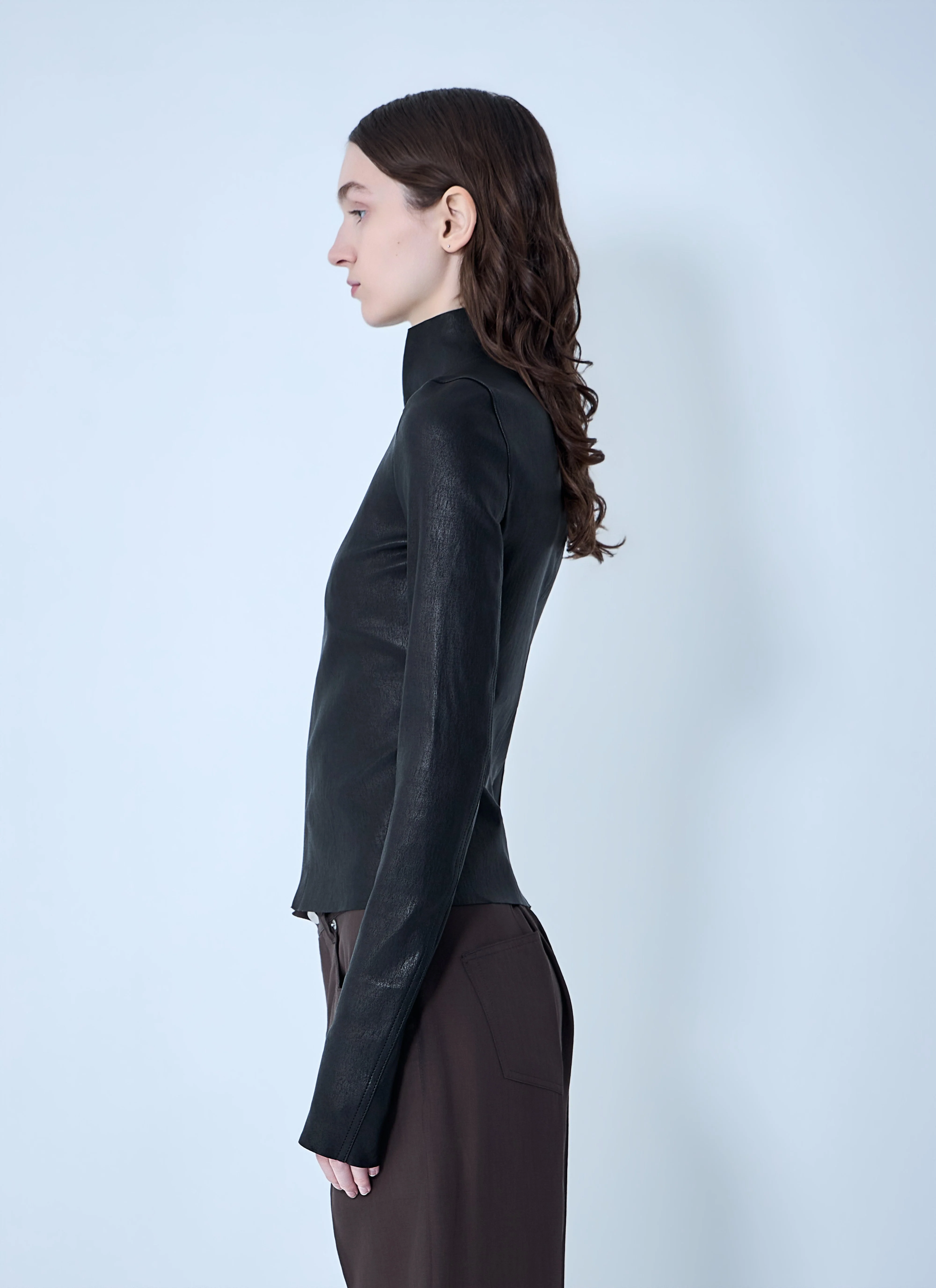 Rick Owens Women Gary Leather Jacket - Image 3