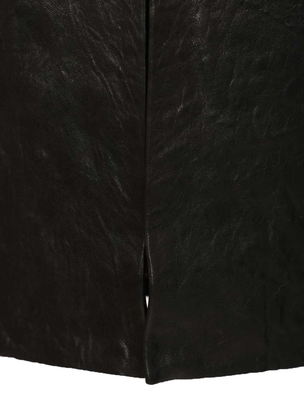 Rick Owens Women Leather Long Skirt - Image 5