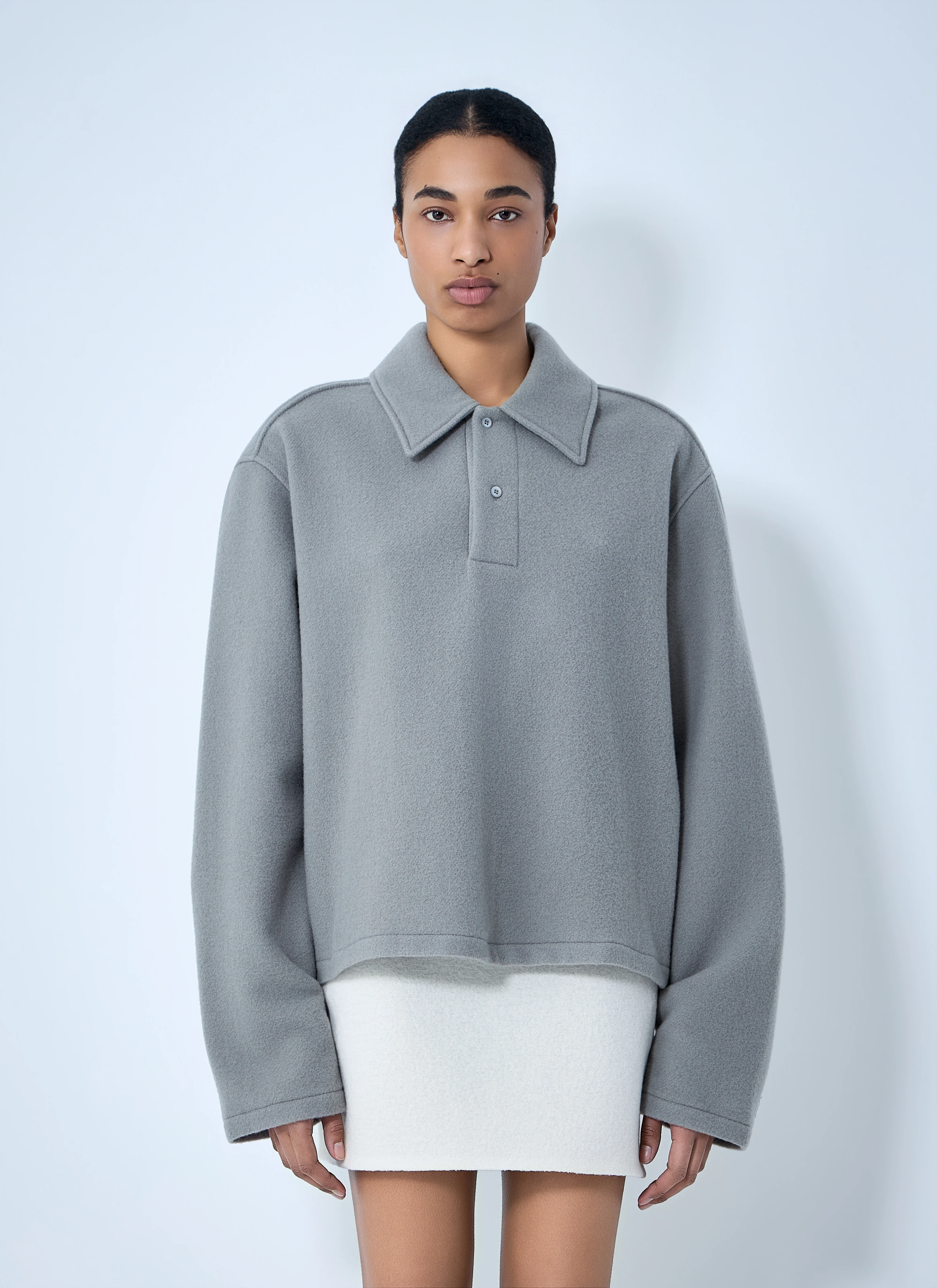 Rier Men Oversized Polo Knit Jumper - Image 7