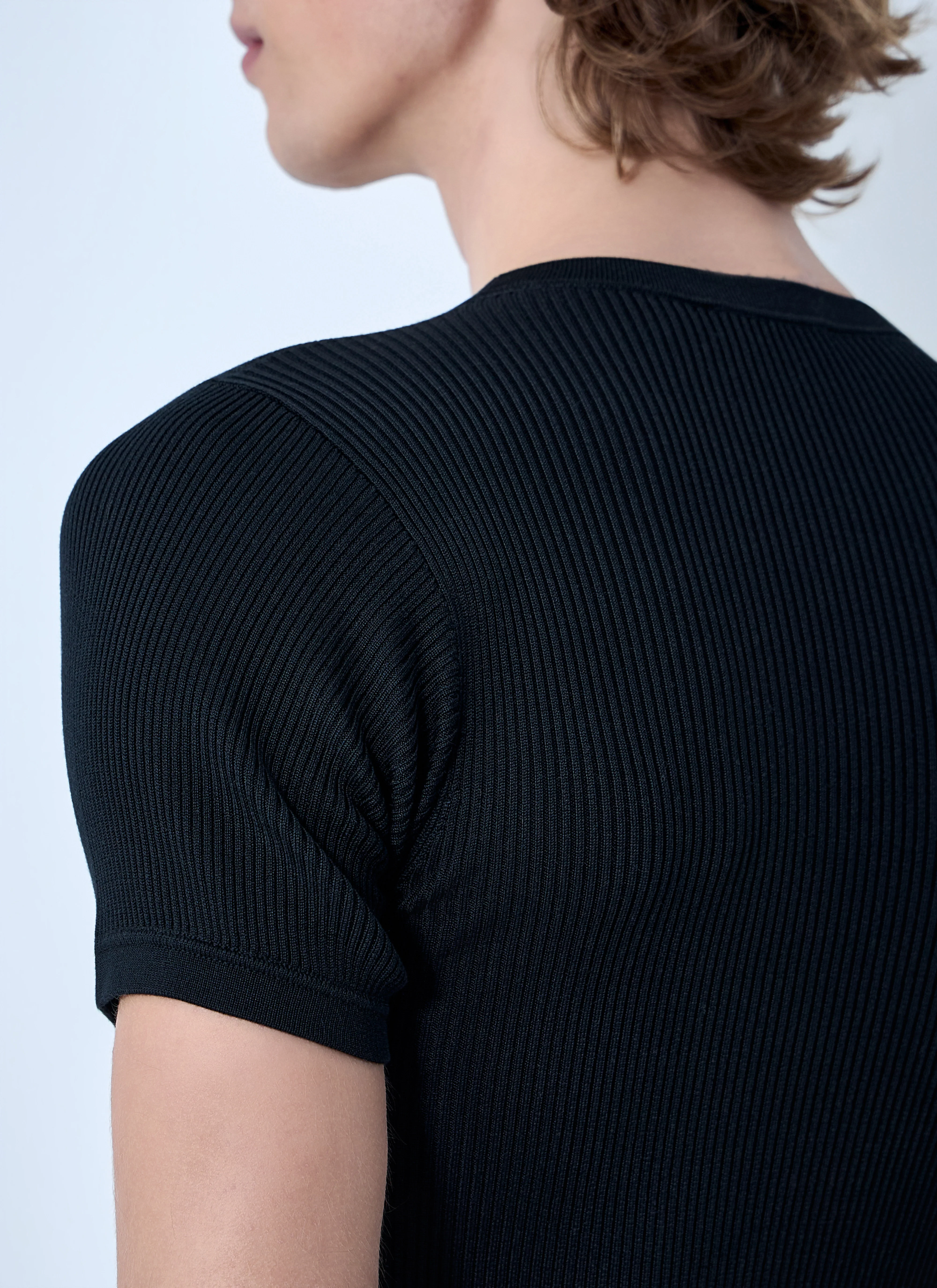 Rier Men Ribbed Knit Cropped Top - Image 6
