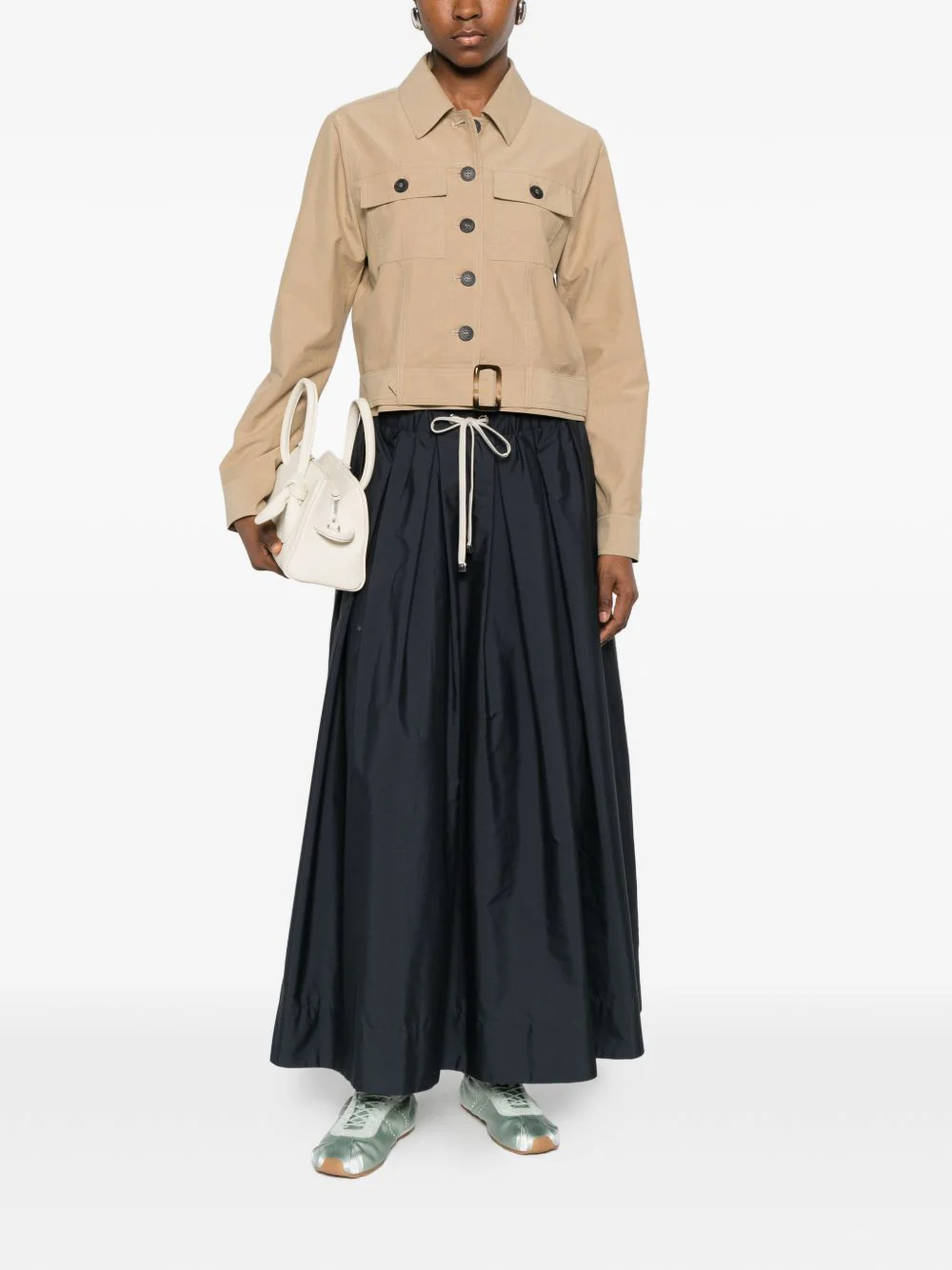 'S Max Mara Women Cotton Midi Skirt - Image 2