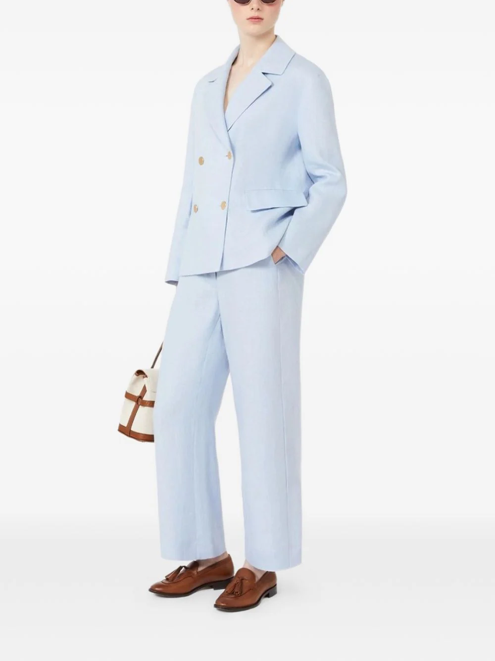 'S Max Mara Women Linen Trousers - Image 4