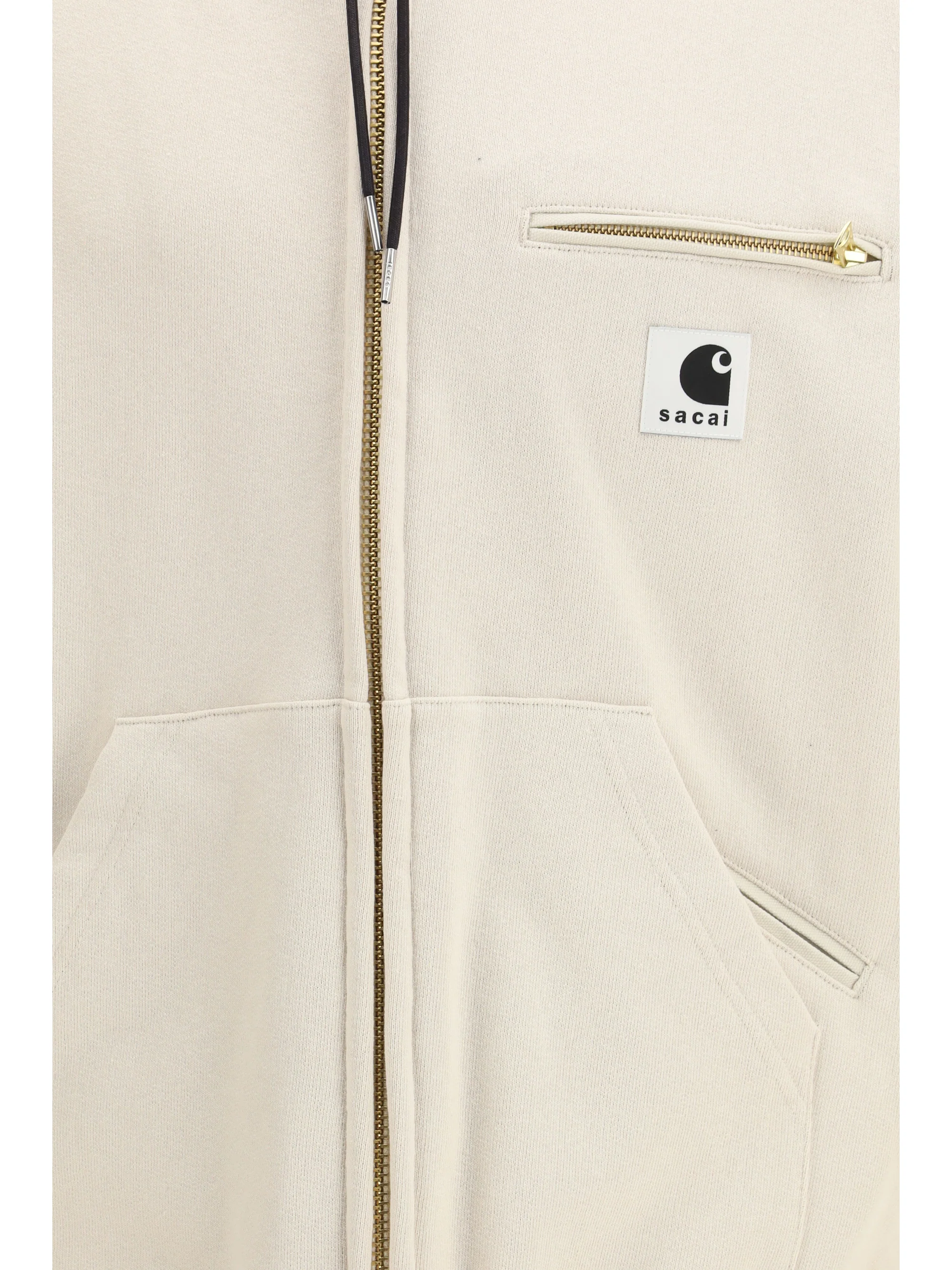 Sacai Men Cotton Jersey Hoodie By Sacai + Carhartt Wip - Image 3