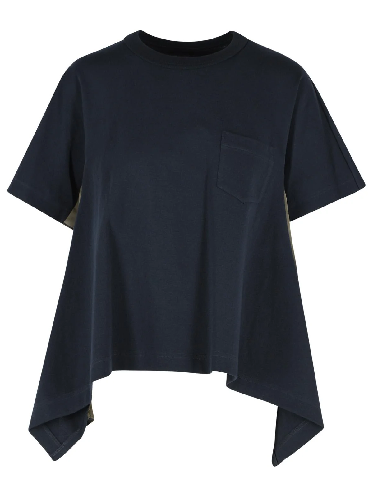 Sacai Navy Cotton T-Shirt Women
