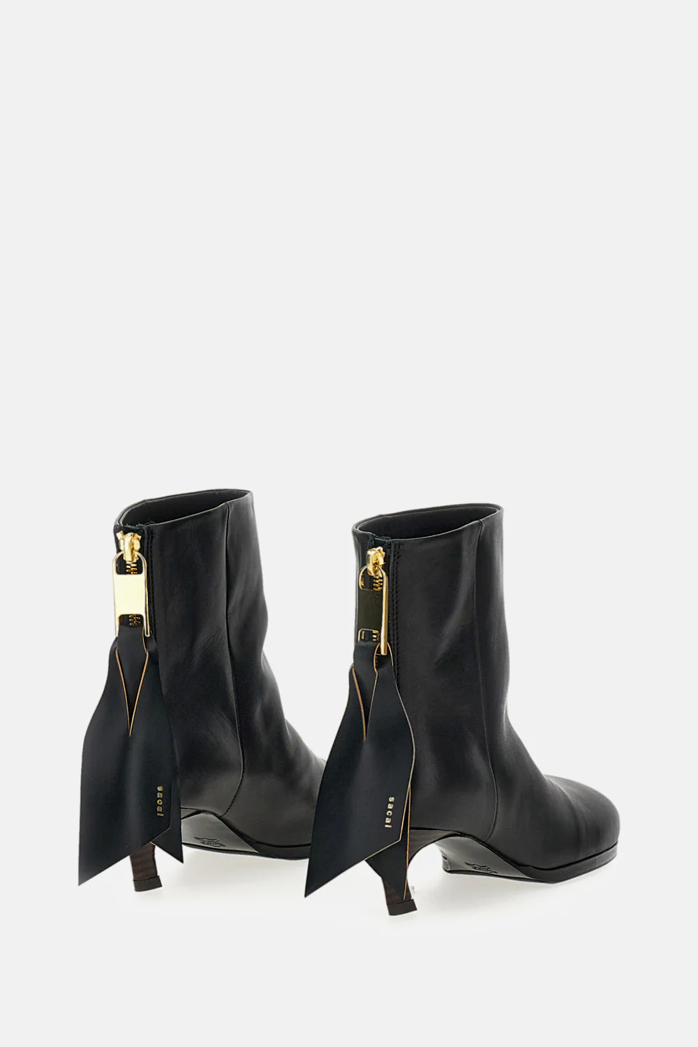 Sacai Women Leather Ankle Boots - Image 3