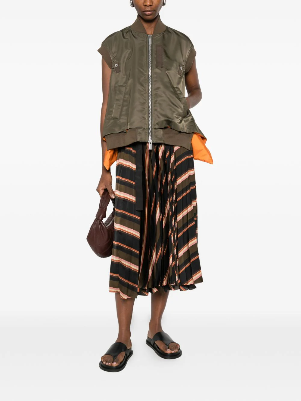 Sacai Women Nylon Zipped Vest - Image 2