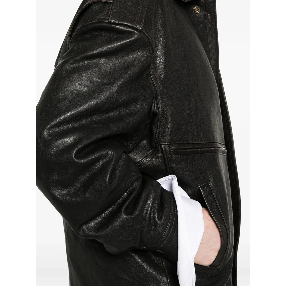 Saint Laurent Black Jackets - Leather Jackets Women - Image 3