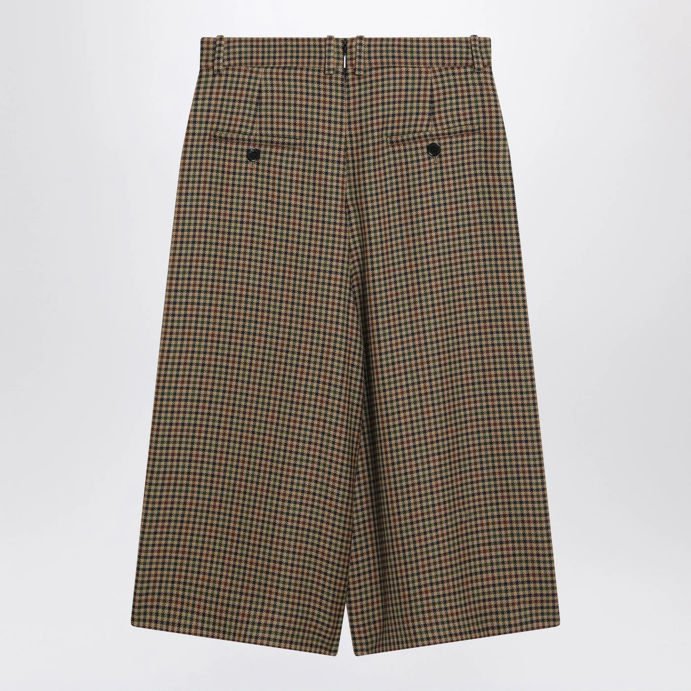 Saint Laurent Checked Wool Culotte Skirt Women - Image 2