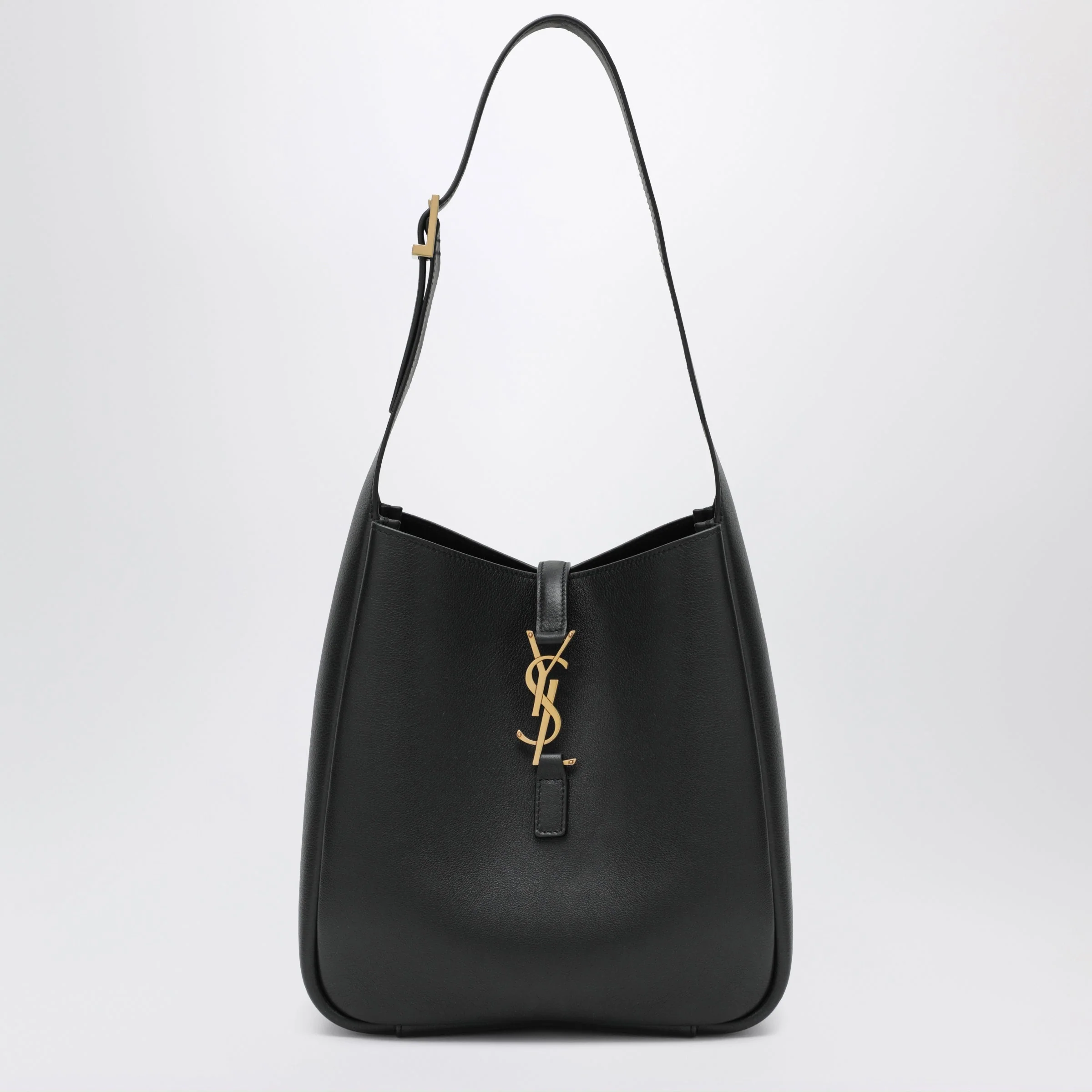 Saint Laurent Black Le 5 Ã€ 7 Micro Bag In Grained Leather Women