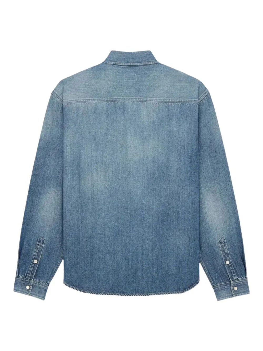 Saint Laurent Men Cassandre Shirt In Denim - Image 2