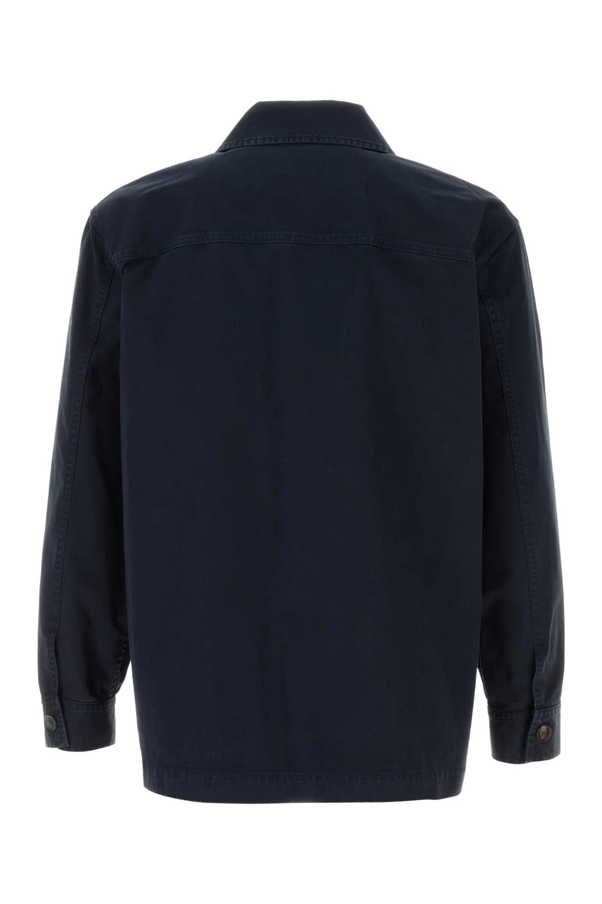 Saint Laurent Men Dark Blue Cotton Shirt - Image 2