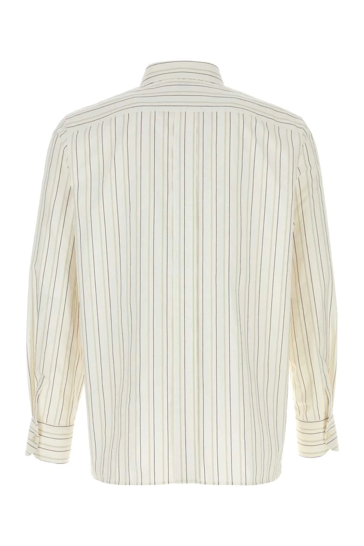 Saint Laurent Men Embroidered Cotton Shirt - Image 2