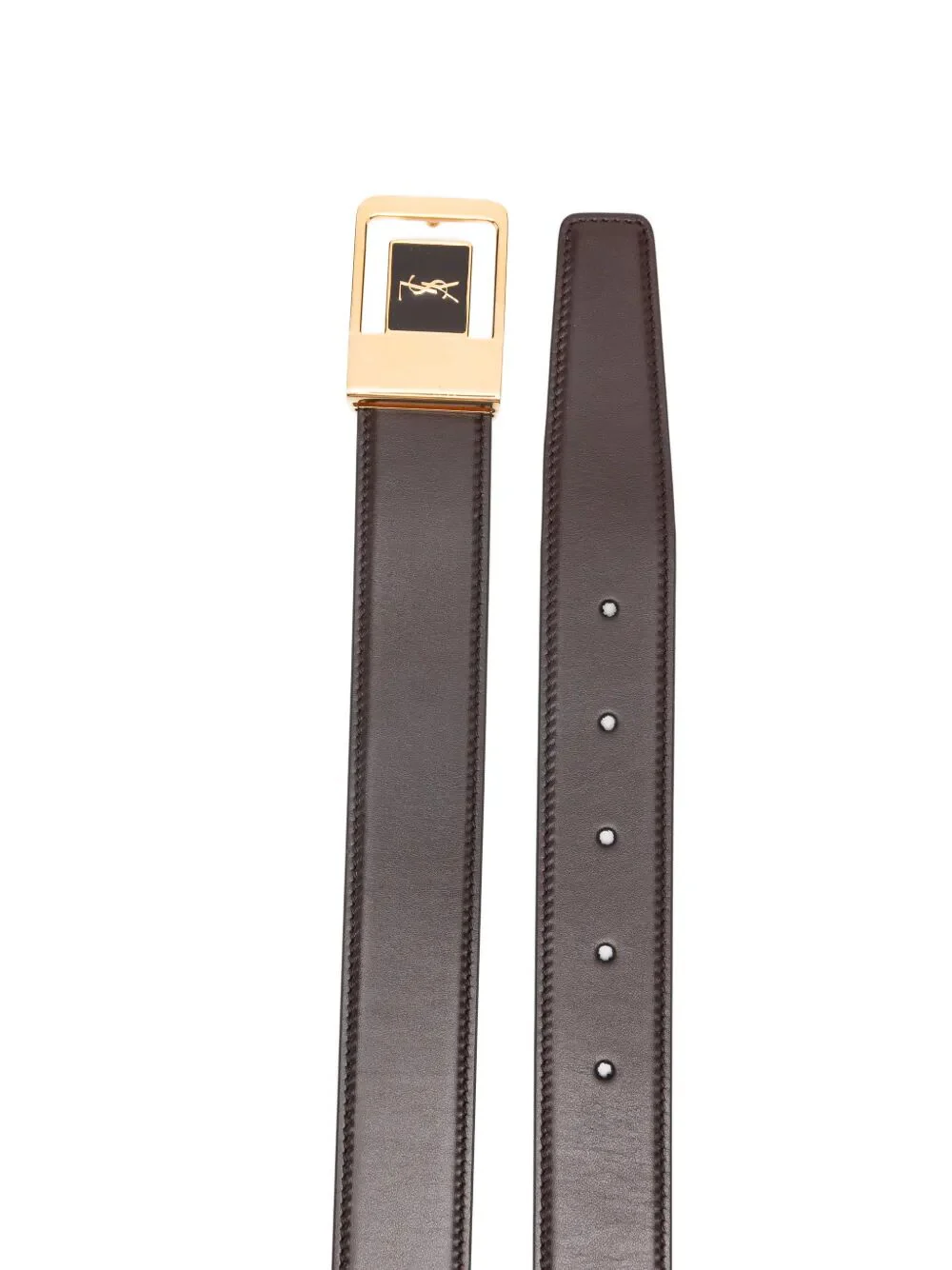 Saint Laurent Men La 66 Belt In Smooth Leather - Image 2