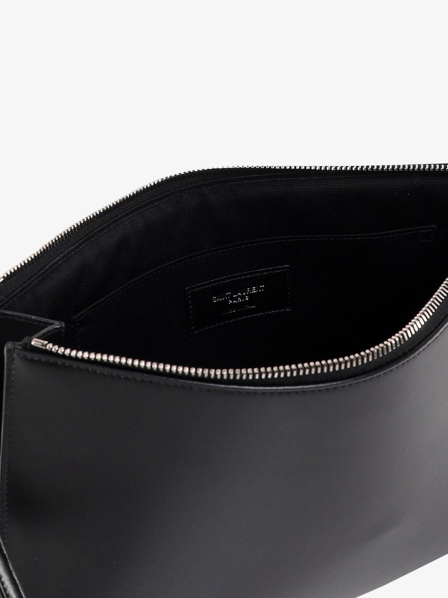 Saint Laurent Men Leather Clutch With Monogram Detail - Image 5
