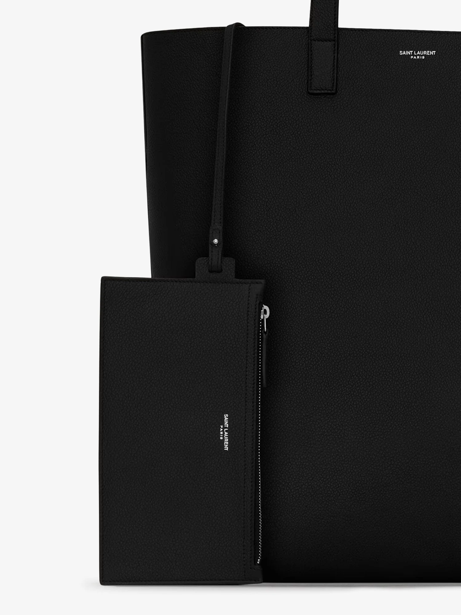 Saint Laurent Men North/South Leather Tote Bag - Image 5